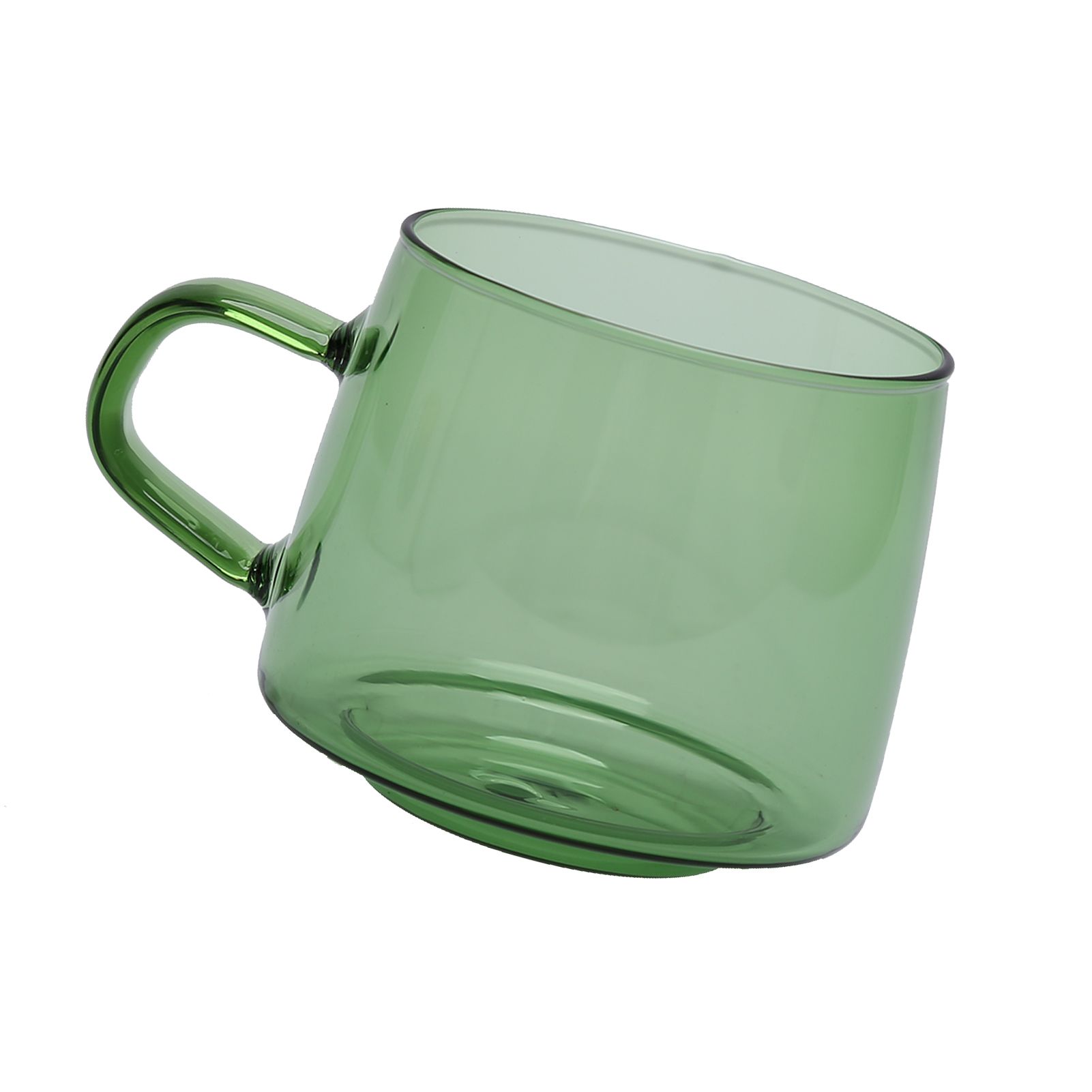 350ml Glass Coffee Cup Crystal Coffee Mug with Handle High Temperature view 4
