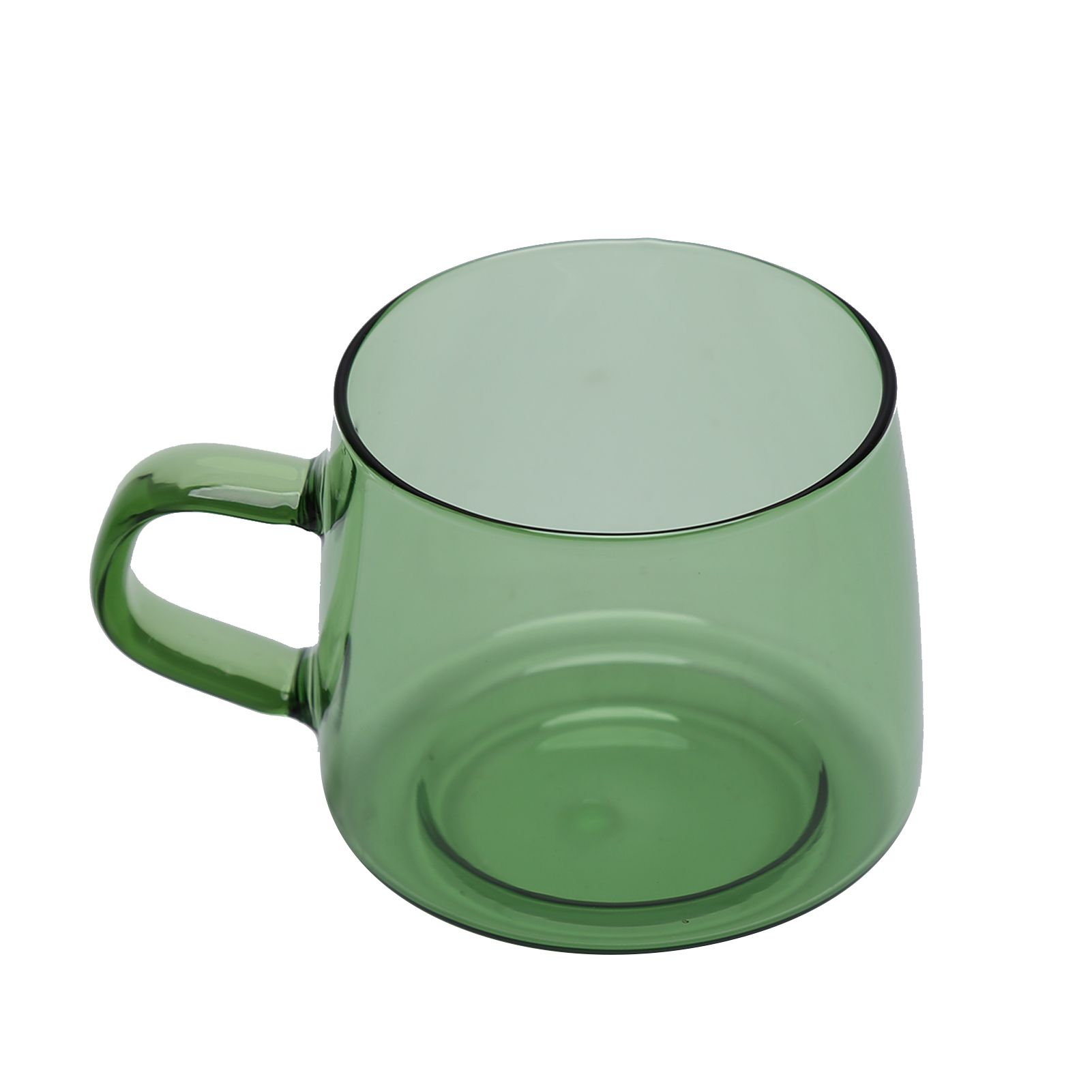 350ml Glass Coffee Cup Crystal Coffee Mug with Handle High Temperature view 5
