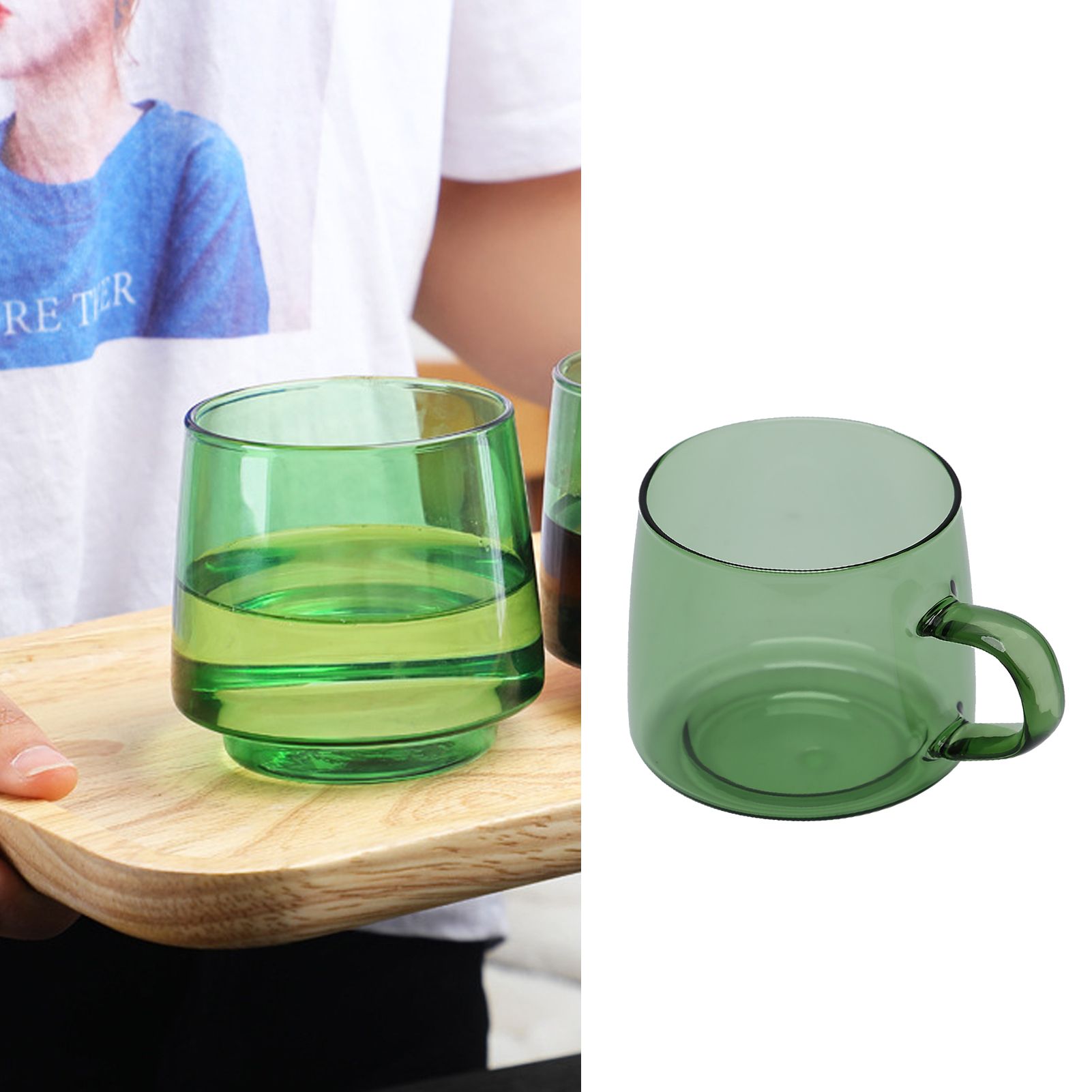 350ml Glass Coffee Cup Crystal Coffee Mug with Handle High Temperature view 11