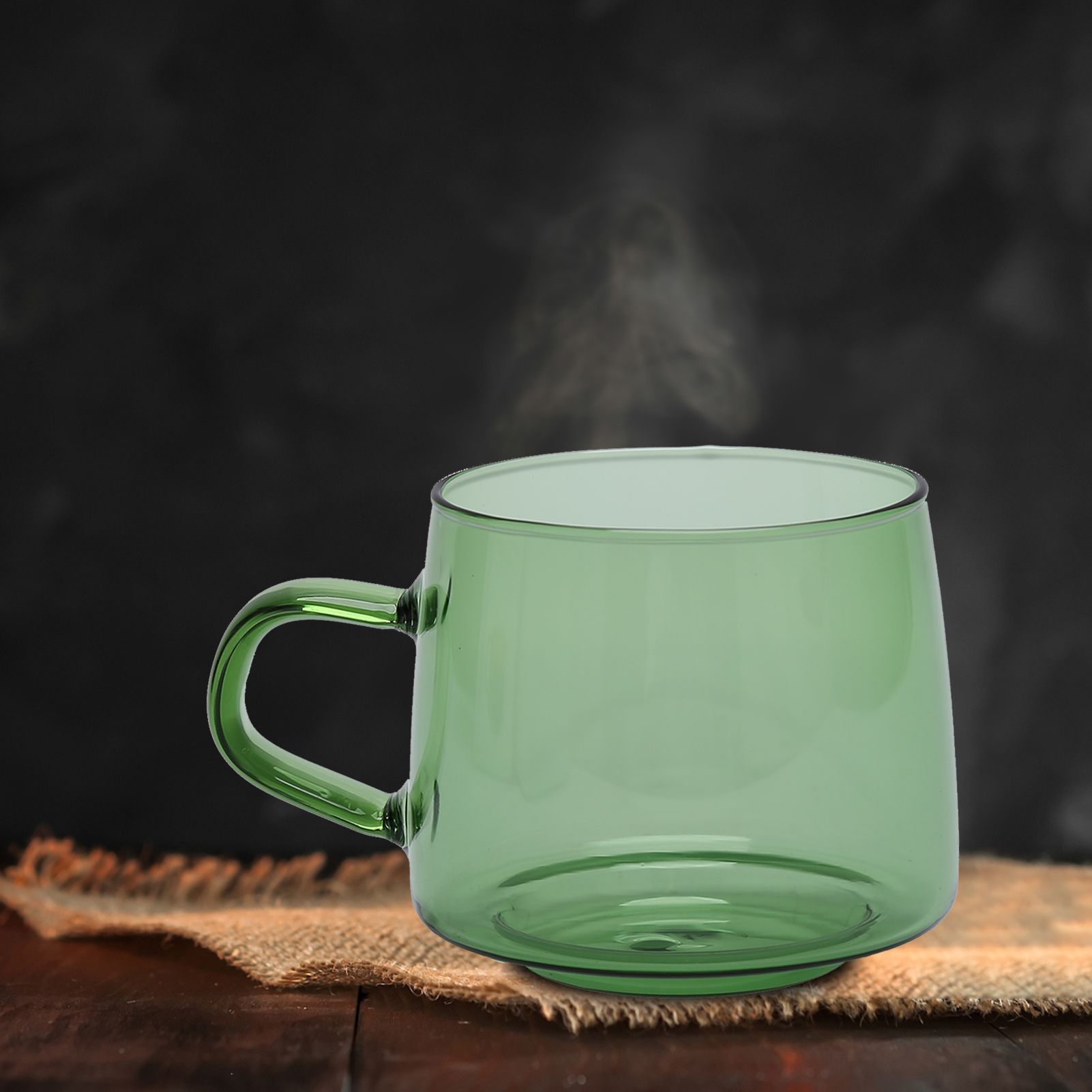 350ml Glass Coffee Cup Crystal Coffee Mug with Handle High Temperature view 12