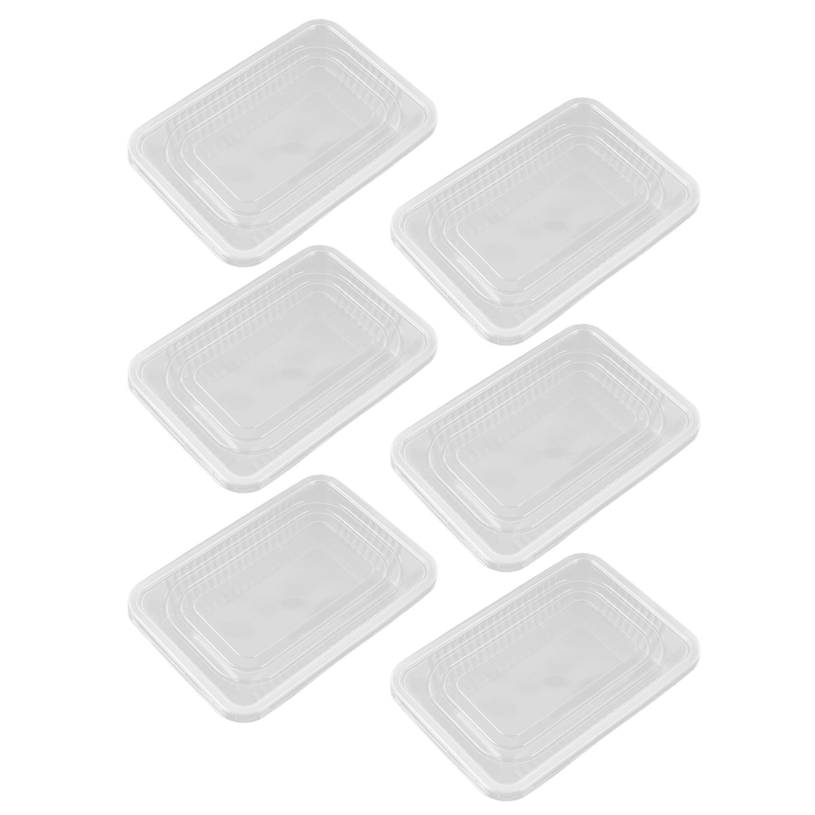 10PCS Disposable Lunch Box Microwavable Disposable Transparent Rectangular view 5