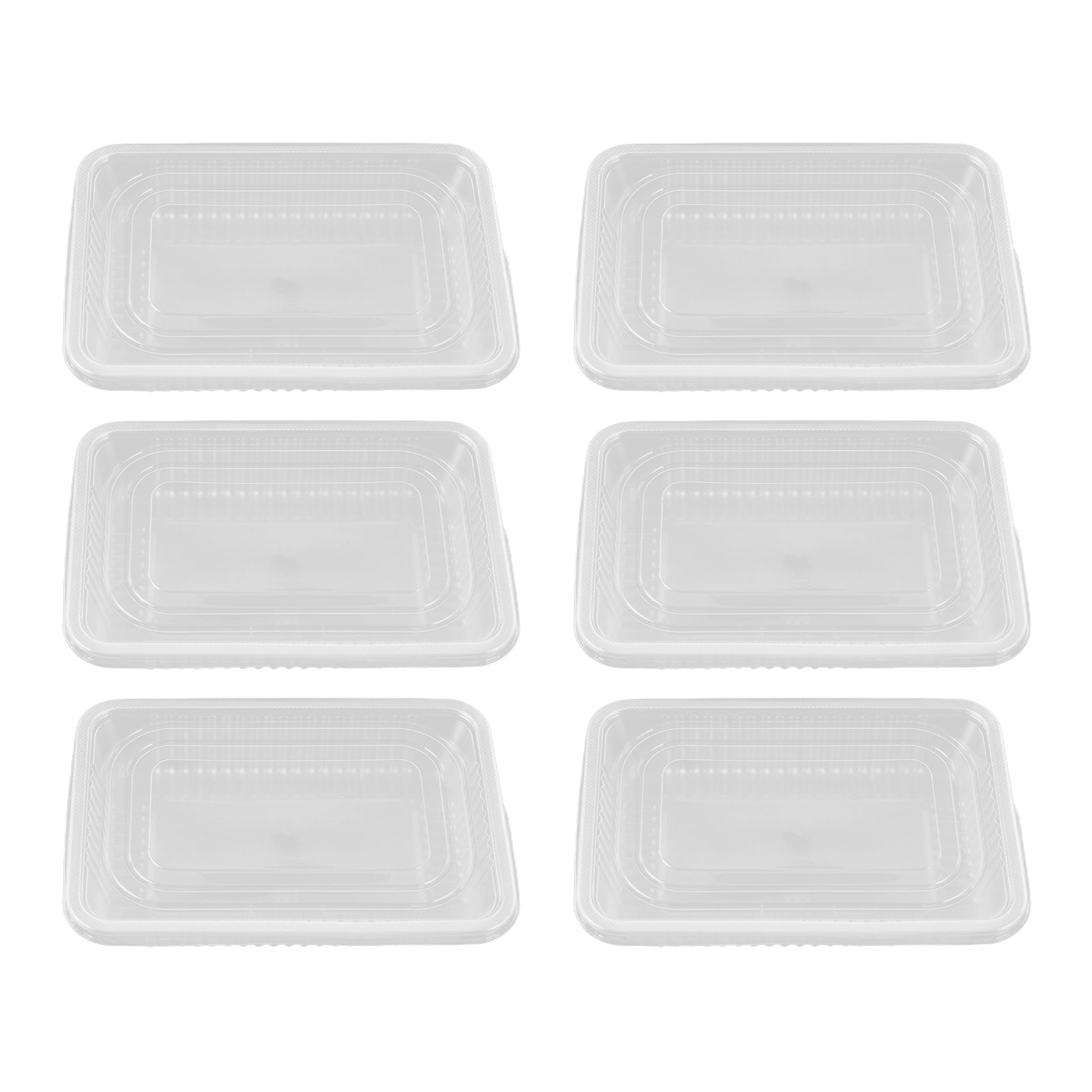 10PCS Disposable Lunch Box Microwavable Disposable Transparent Rectangular view 7
