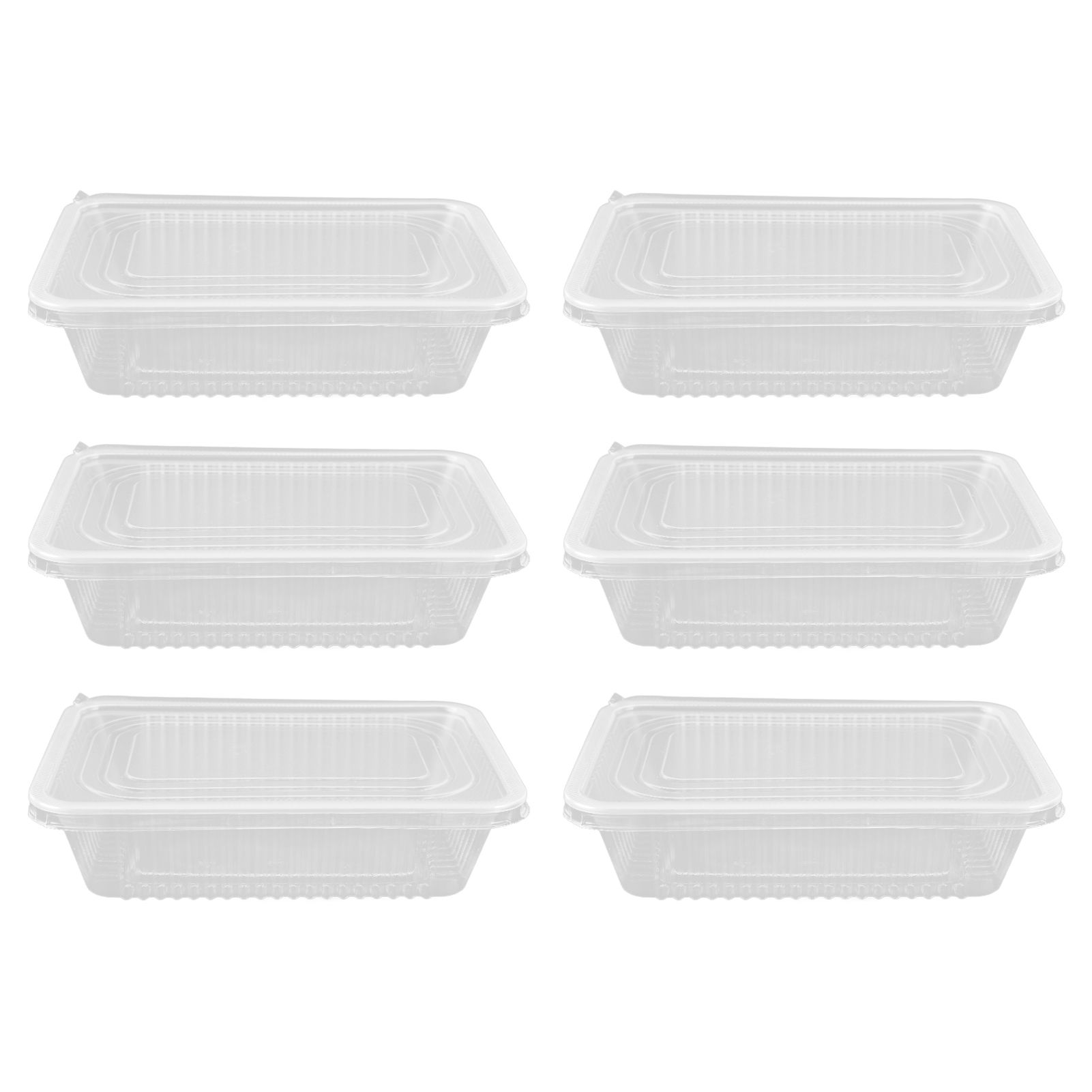 10PCS Disposable Lunch Box Microwavable Disposable Transparent Rectangular view 3