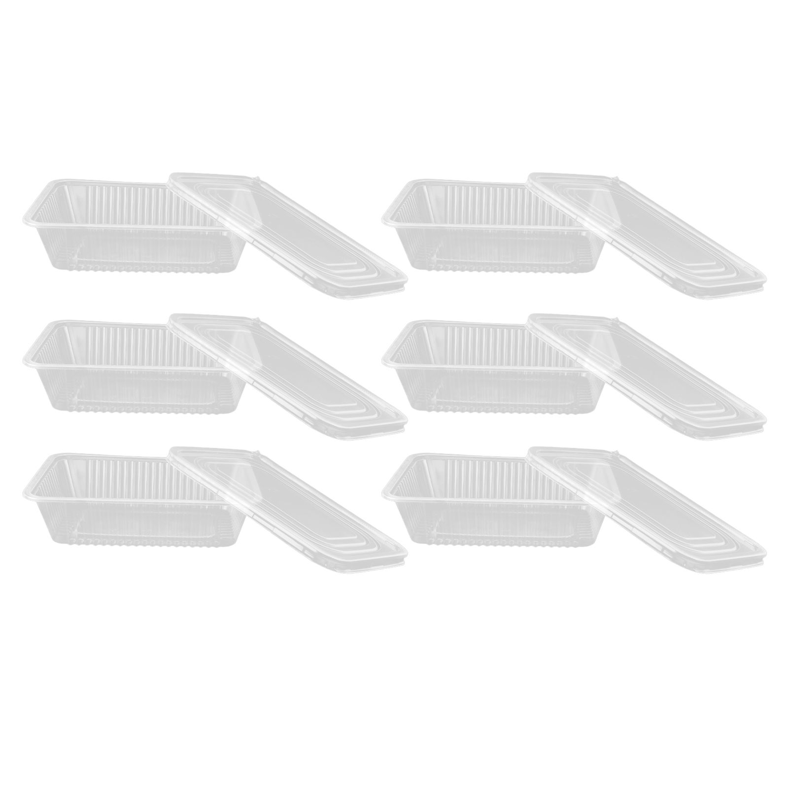 10PCS Disposable Lunch Box Microwavable Disposable Transparent Rectangular view 5
