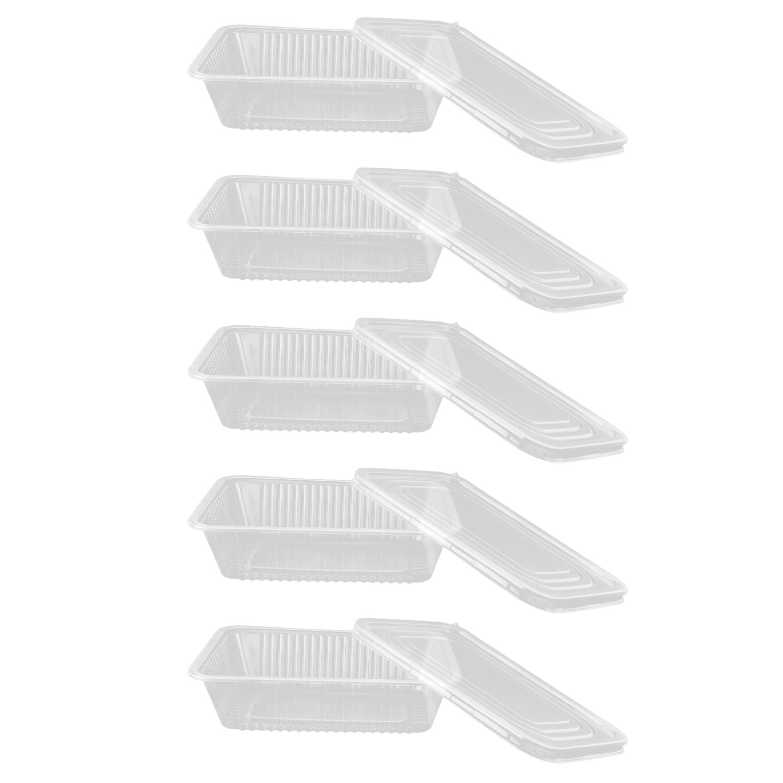 10PCS Disposable Lunch Box Microwavable Disposable Transparent Rectangular view 7