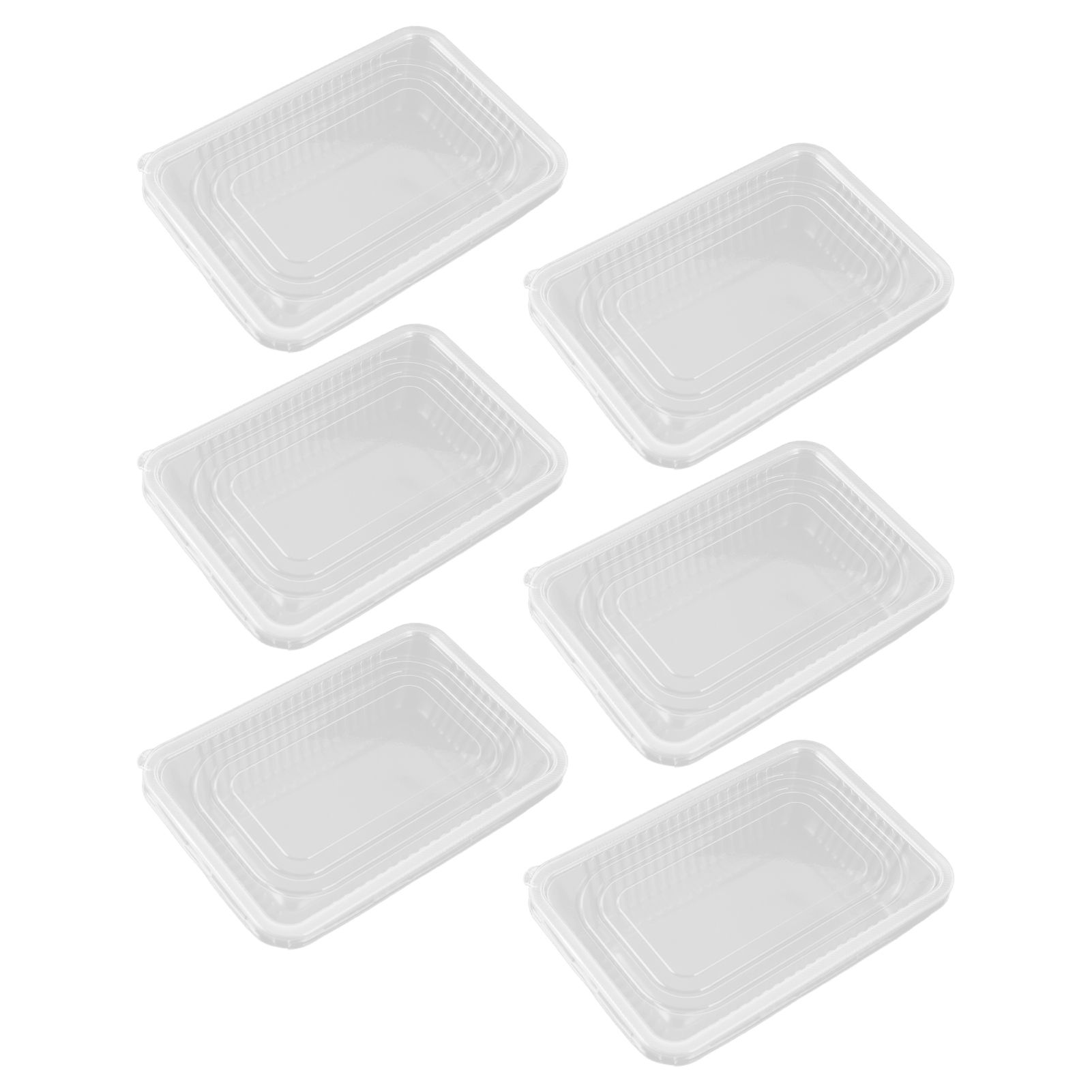 10PCS Disposable Lunch Box Microwavable Disposable Transparent Rectangular view 9
