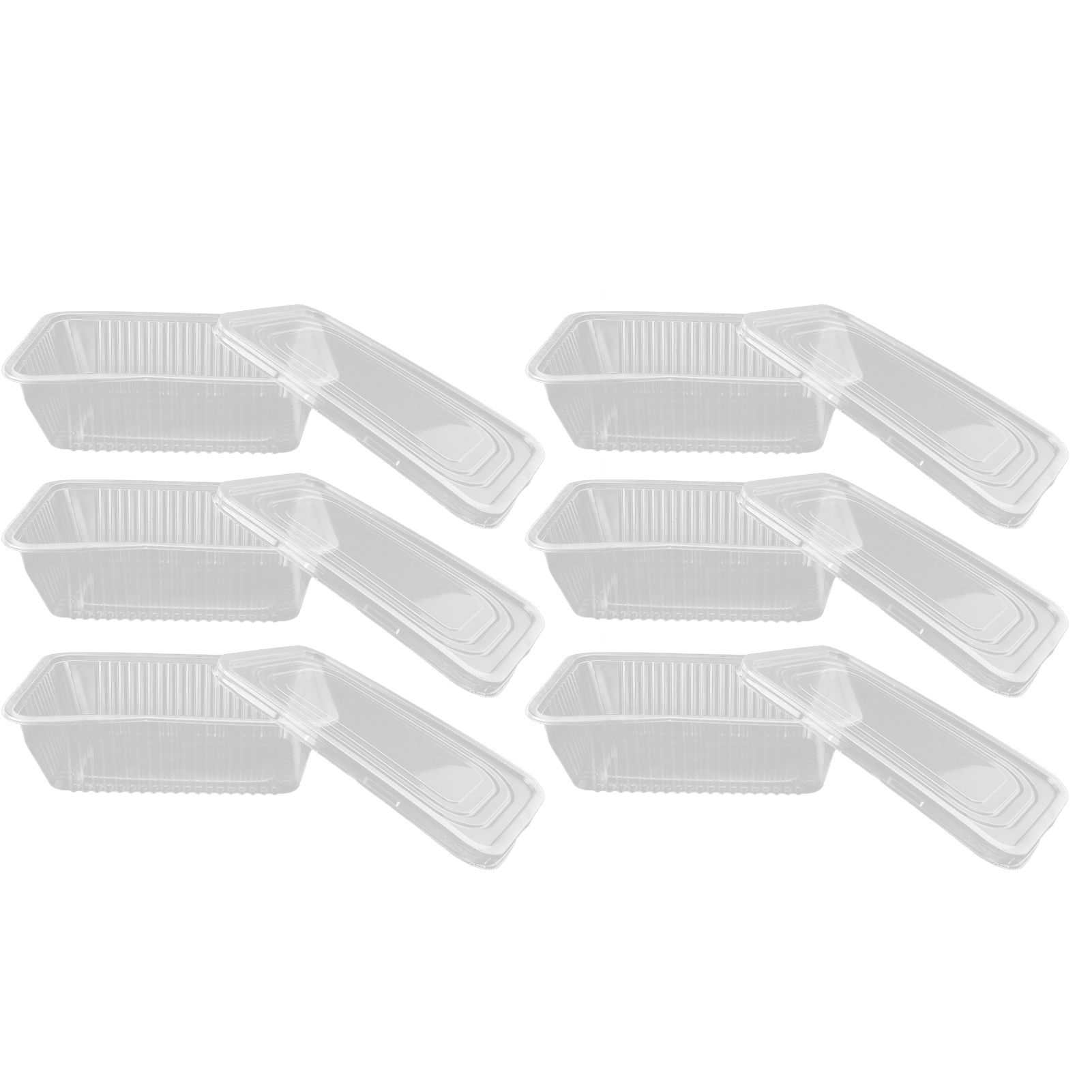 10PCS Disposable Lunch Box Microwavable Disposable Transparent Rectangular view 4