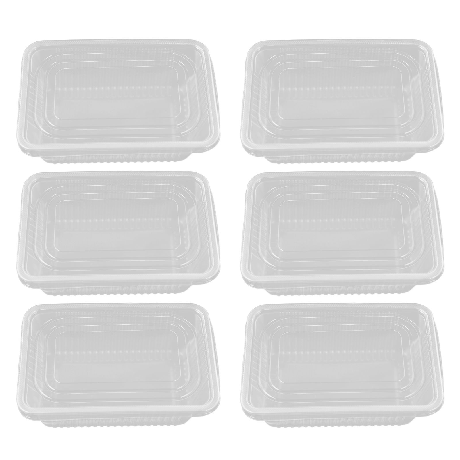 10PCS Disposable Lunch Box Microwavable Disposable Transparent Rectangular view 9