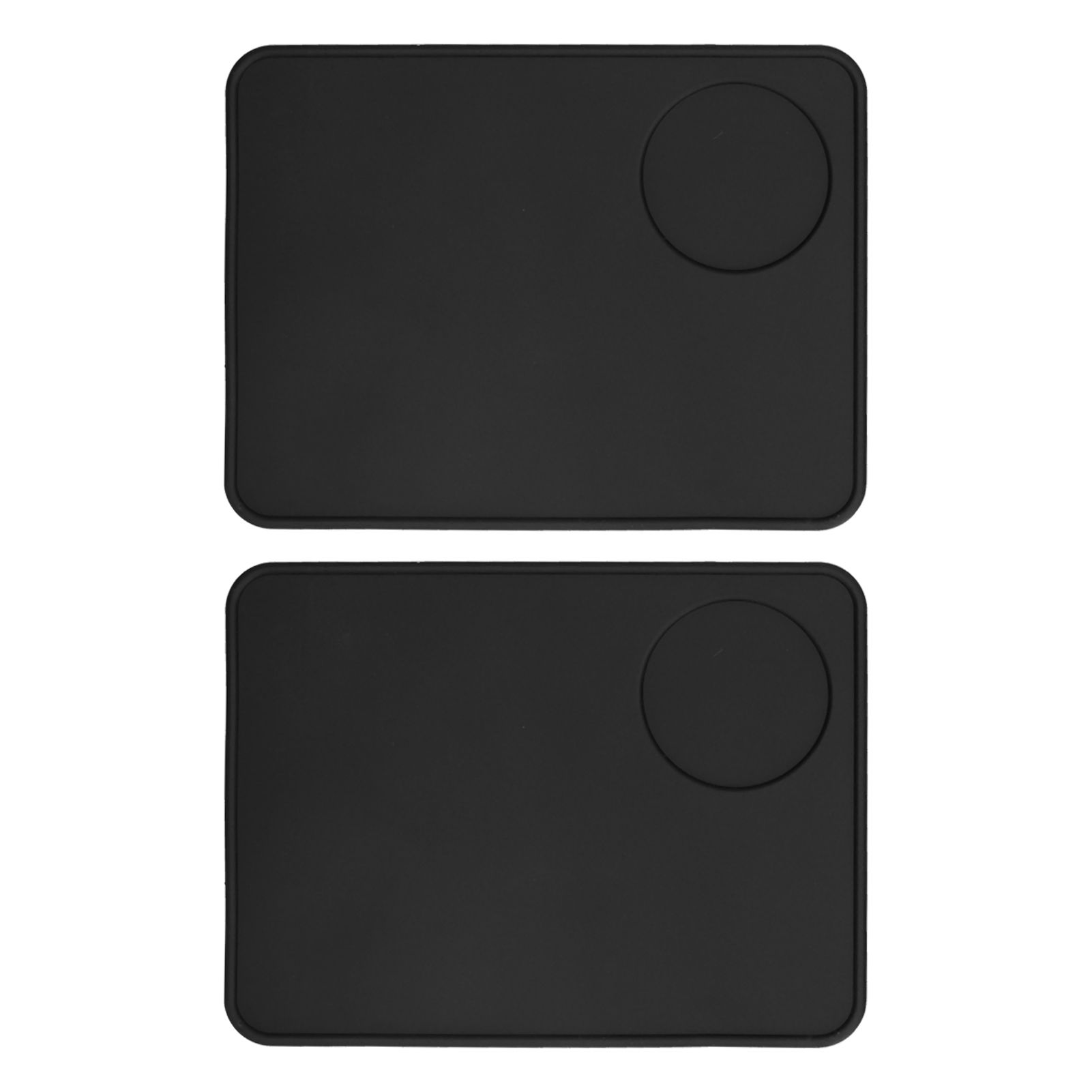 2 Pcs Coffee Tamper Mat Anti Slip Silicone Coffee Powder Tamping Pad for Home