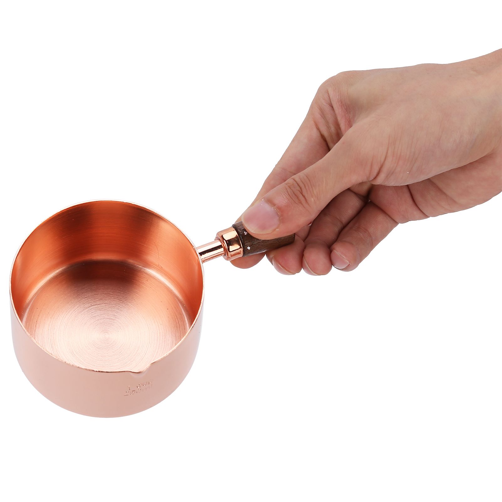 Sauce Pan Wooden Handle Rose Gold Stainless Steel Sauce Pot for Cooking view 10