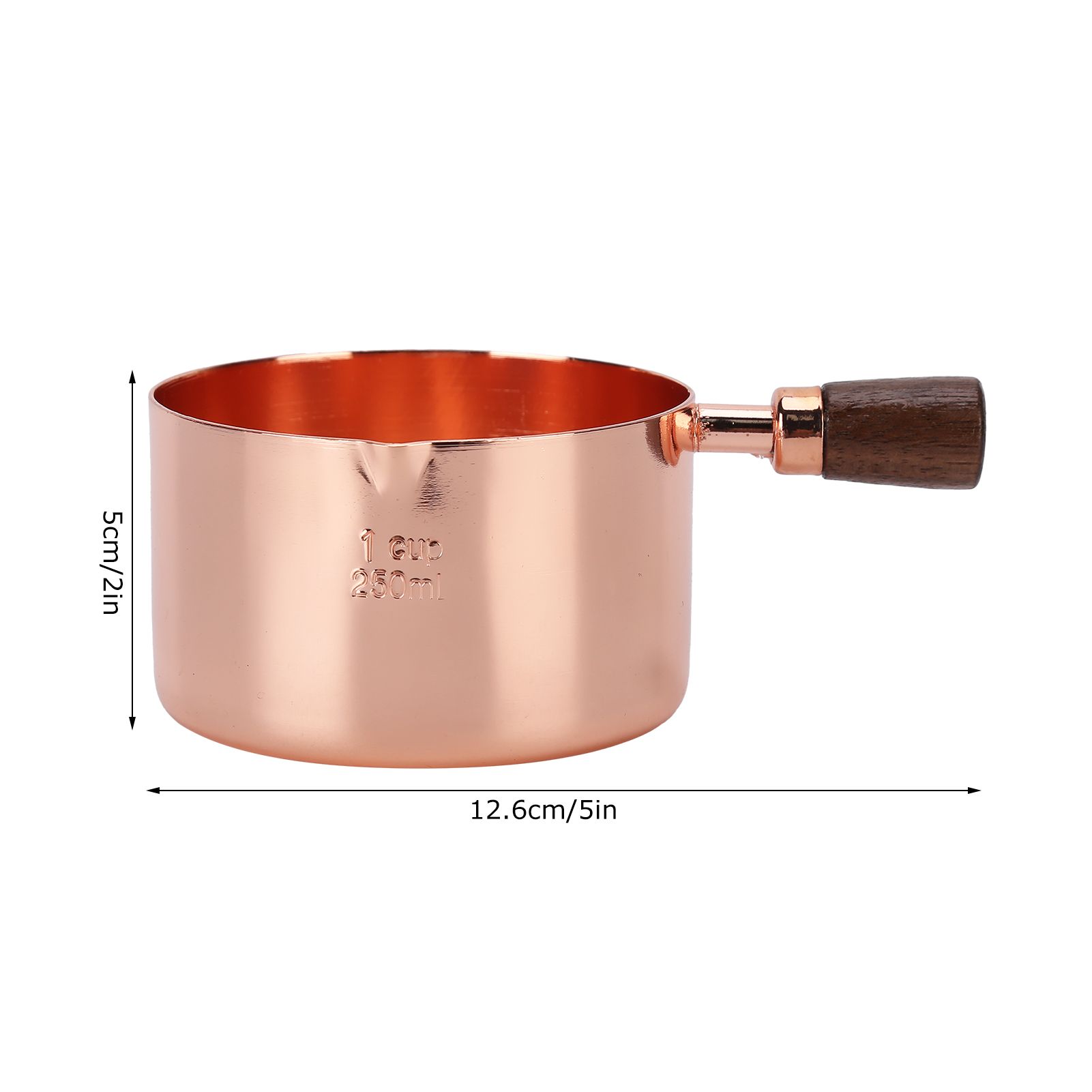 Sauce Pan Wooden Handle Rose Gold Stainless Steel Sauce Pot for Cooking view 13
