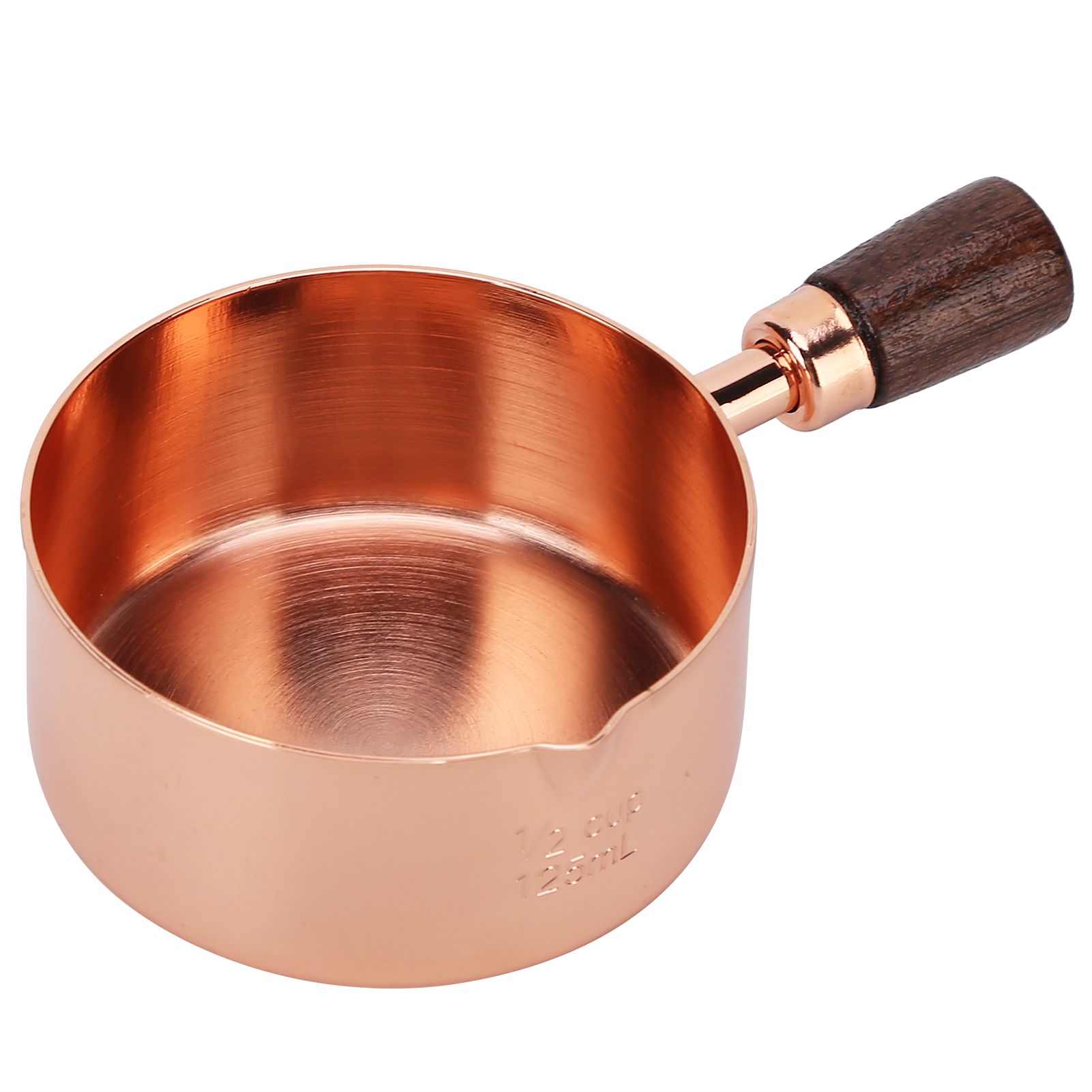 Sauce Pan Wooden Handle Rose Gold Stainless Steel Sauce Pot for Cooking view 5