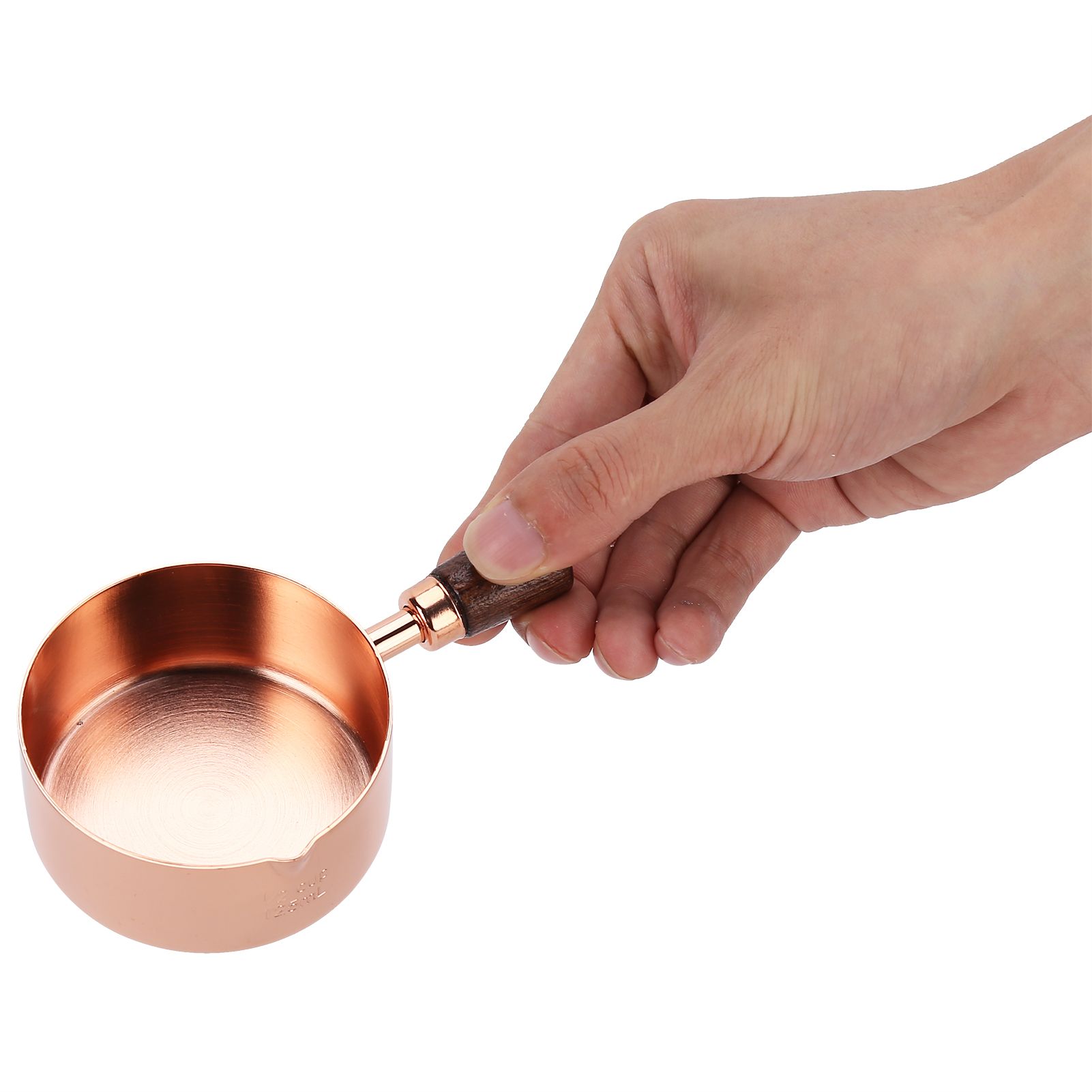 Sauce Pan Wooden Handle Rose Gold Stainless Steel Sauce Pot for Cooking view 10