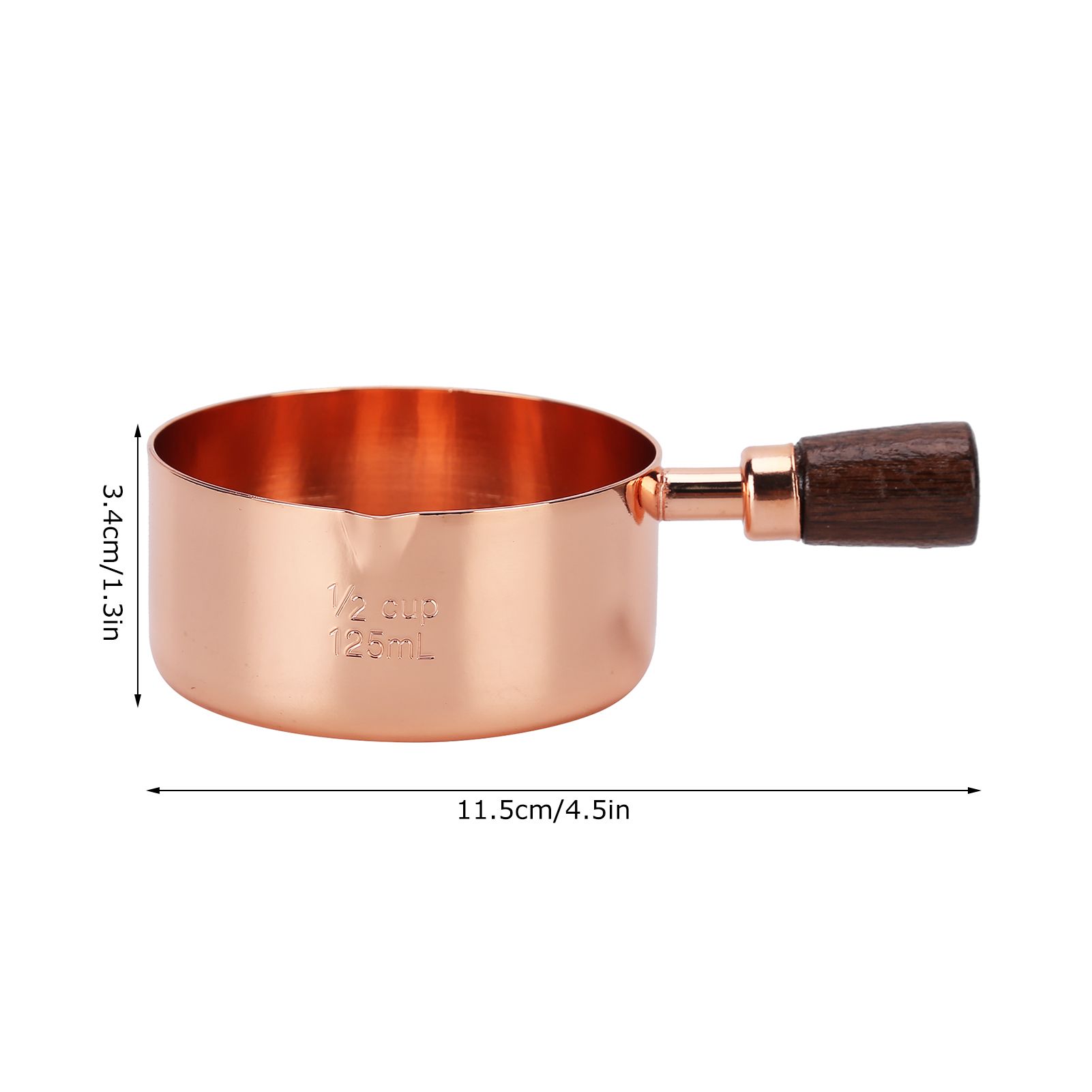 Sauce Pan Wooden Handle Rose Gold Stainless Steel Sauce Pot for Cooking view 14