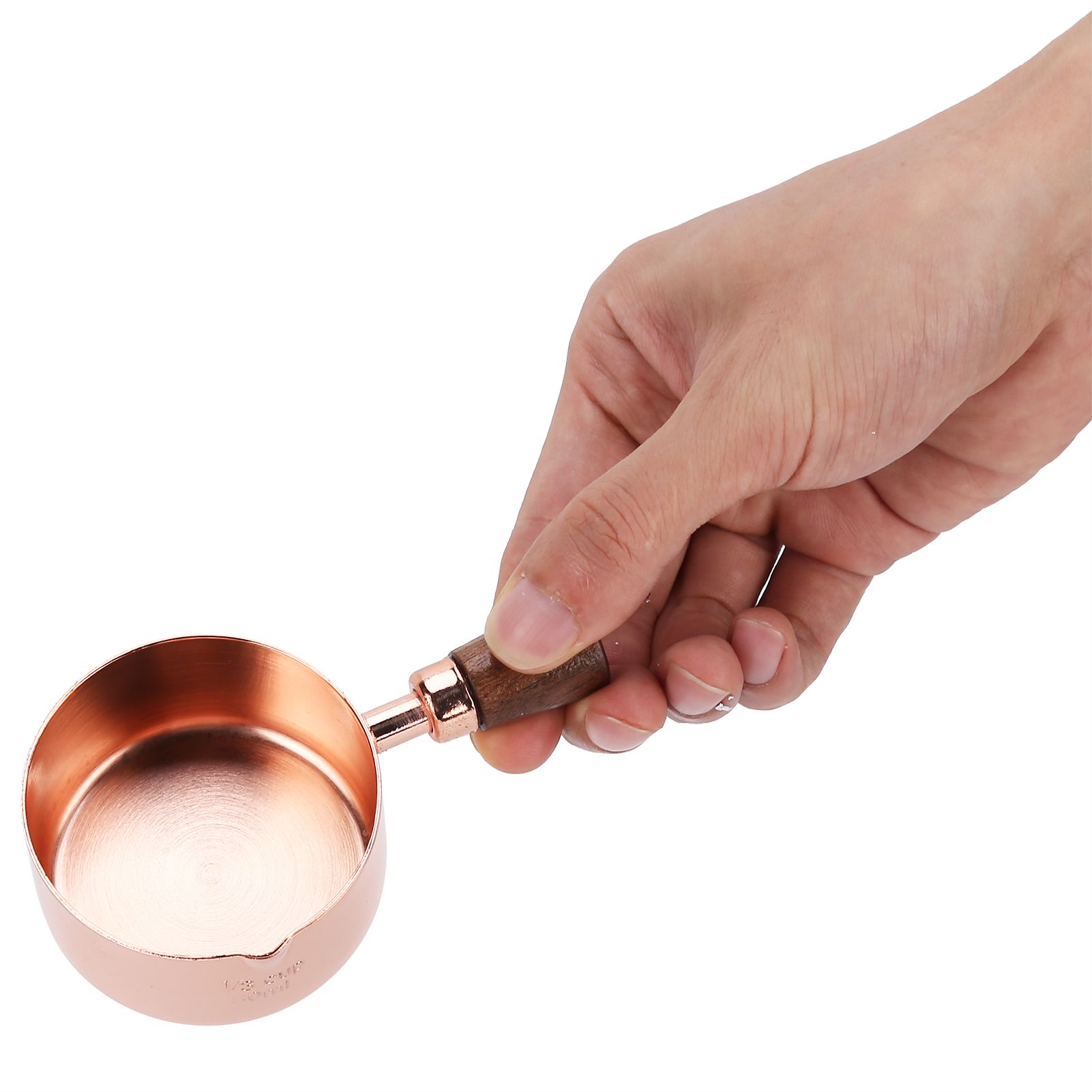 Sauce Pan Wooden Handle Rose Gold Stainless Steel Sauce Pot for Cooking view 10