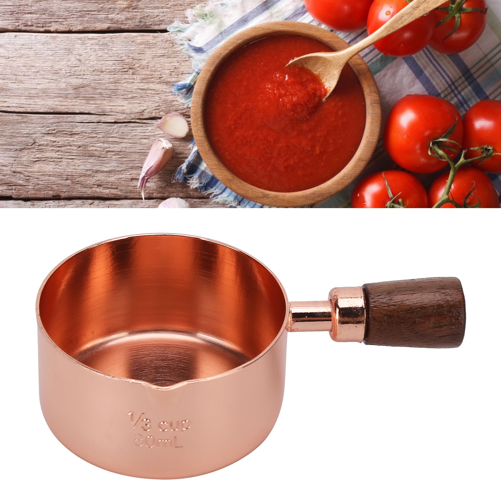 Sauce Pan Wooden Handle Rose Gold Stainless Steel Sauce Pot for Cooking view 11