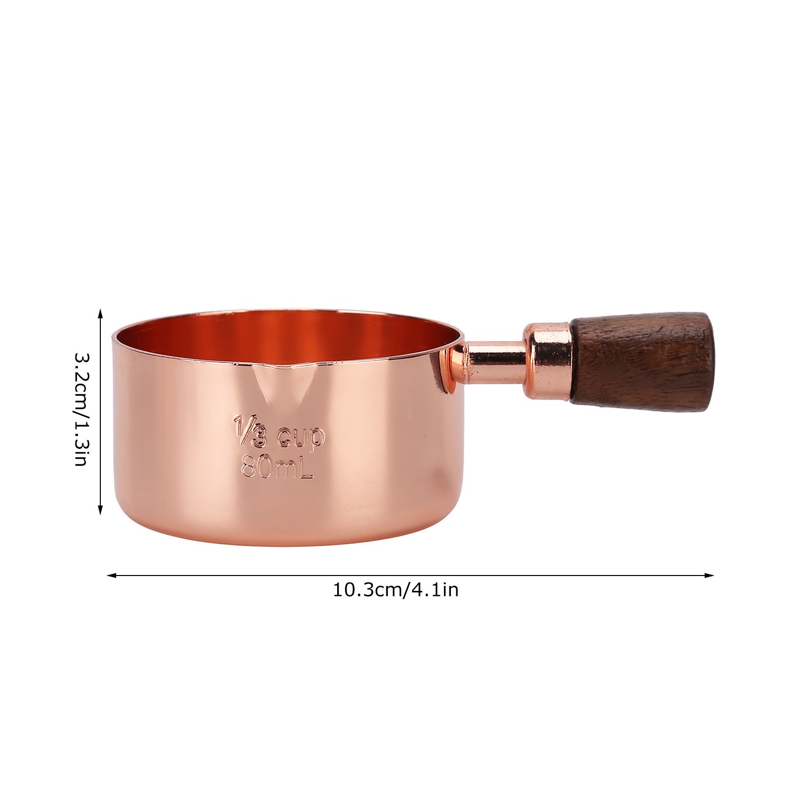 Sauce Pan Wooden Handle Rose Gold Stainless Steel Sauce Pot for Cooking view 13