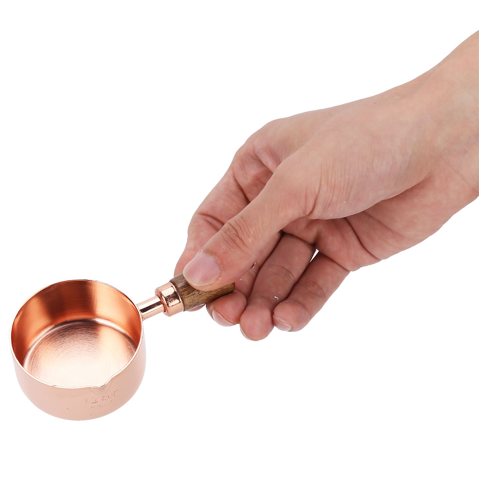 Sauce Pan Wooden Handle Rose Gold Stainless Steel Sauce Pot for Cooking view 10