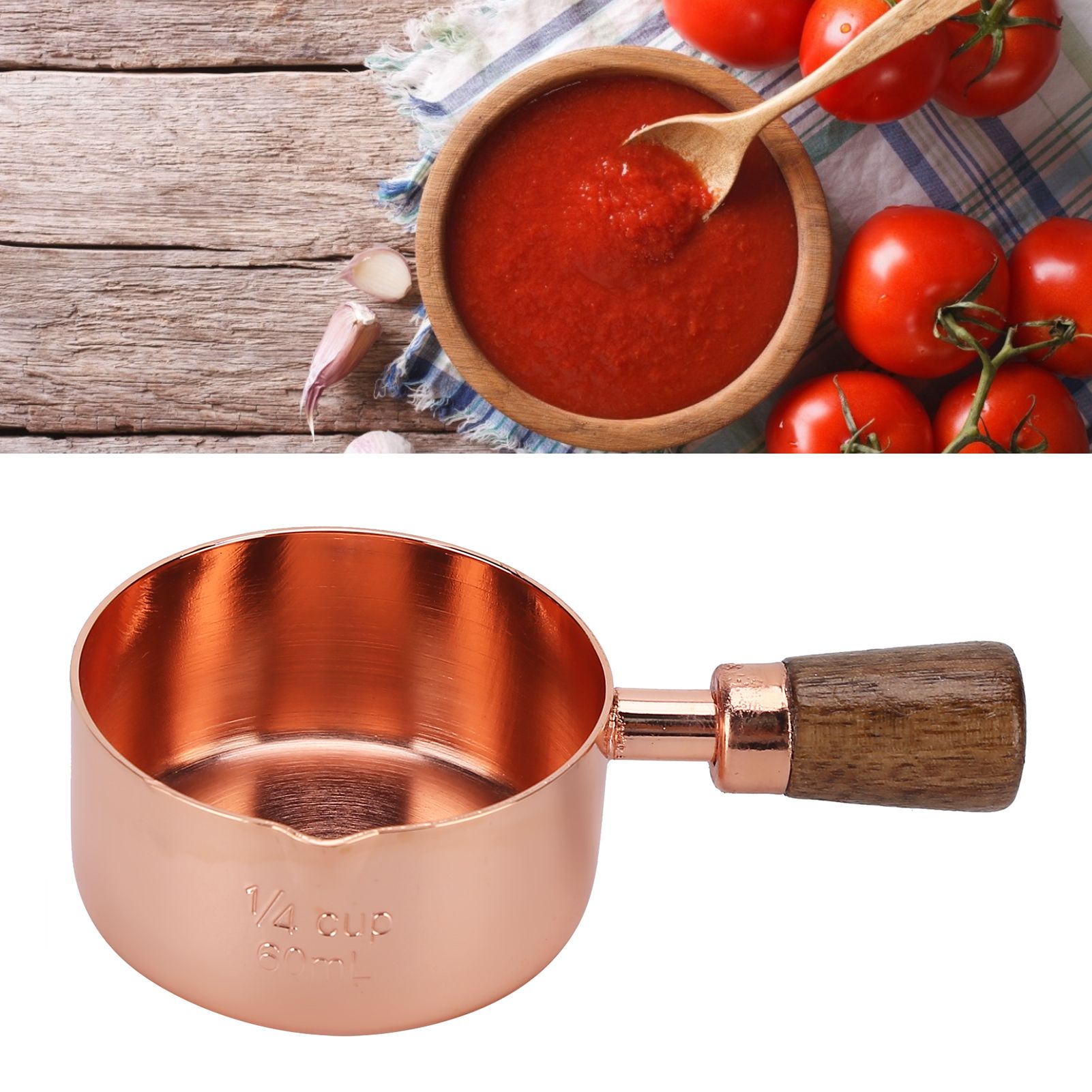 Sauce Pan Wooden Handle Rose Gold Stainless Steel Sauce Pot for Cooking view 11