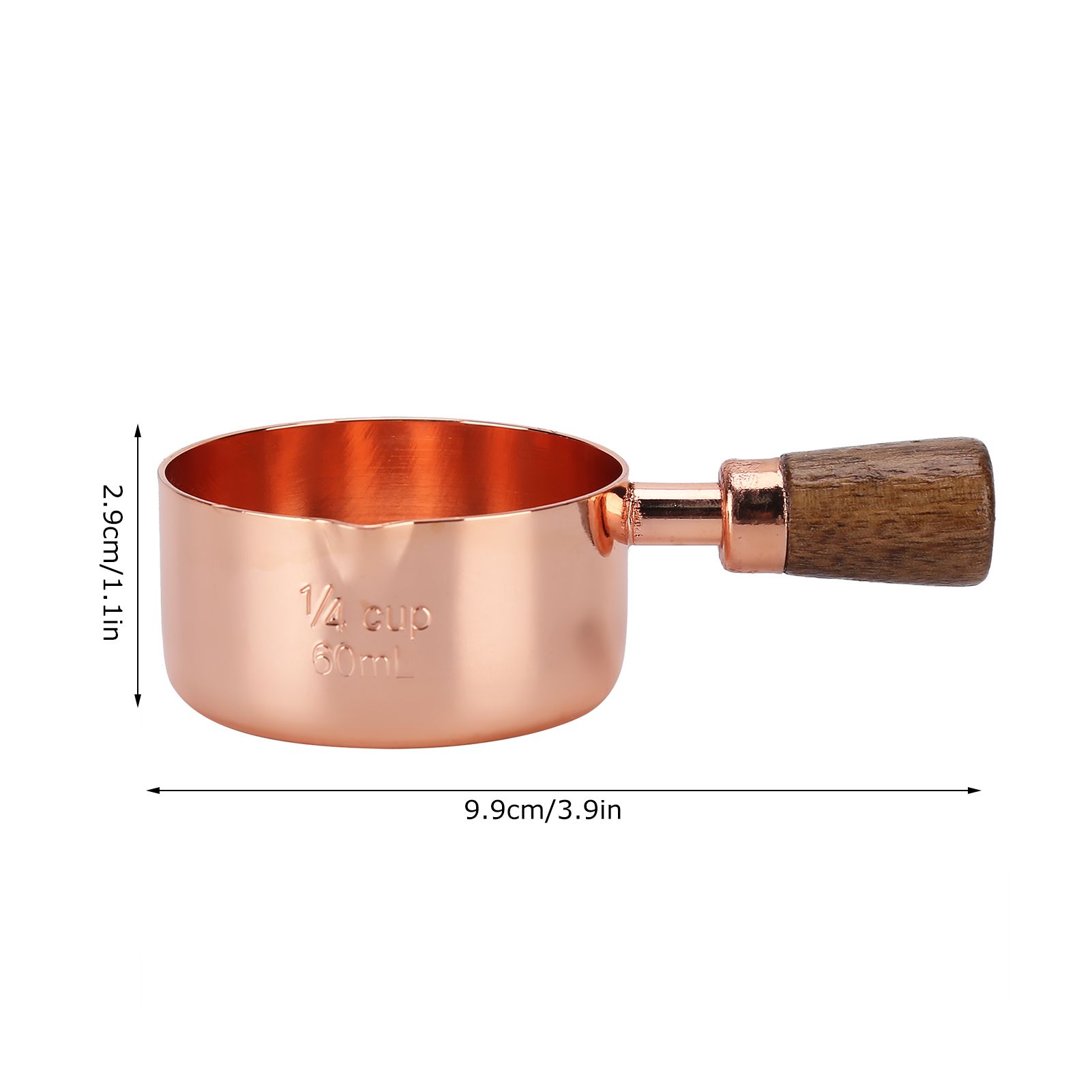 Sauce Pan Wooden Handle Rose Gold Stainless Steel Sauce Pot for Cooking view 13