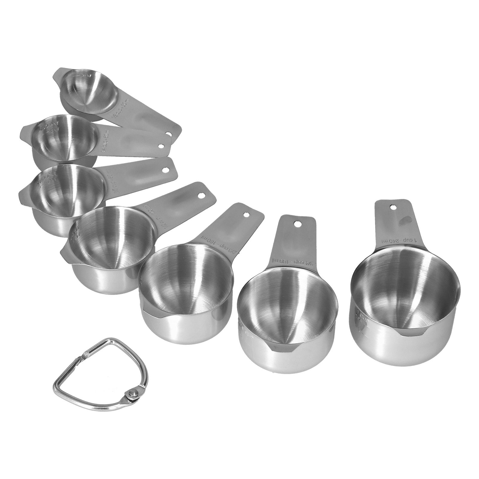 7Pcs/Set Stainless Steel Measuring Cup Measuring Spoon with Scale Baking Tool