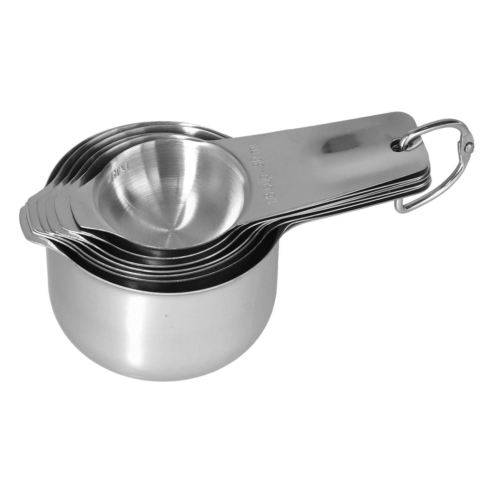 7Pcs/Set Stainless Steel Measuring Cup Measuring Spoon with Scale Baking Tool view 2