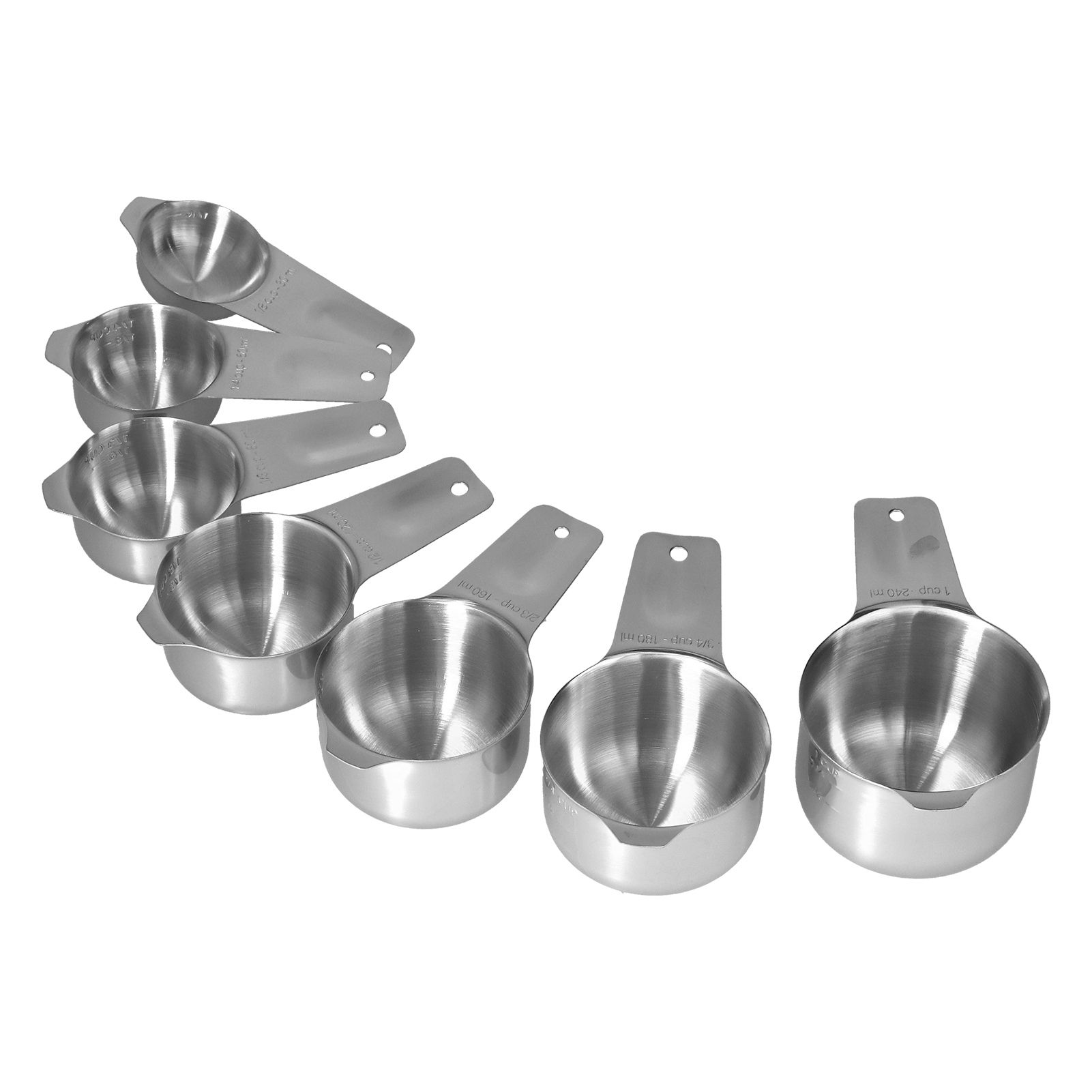 7Pcs/Set Stainless Steel Measuring Cup Measuring Spoon with Scale Baking Tool view 5