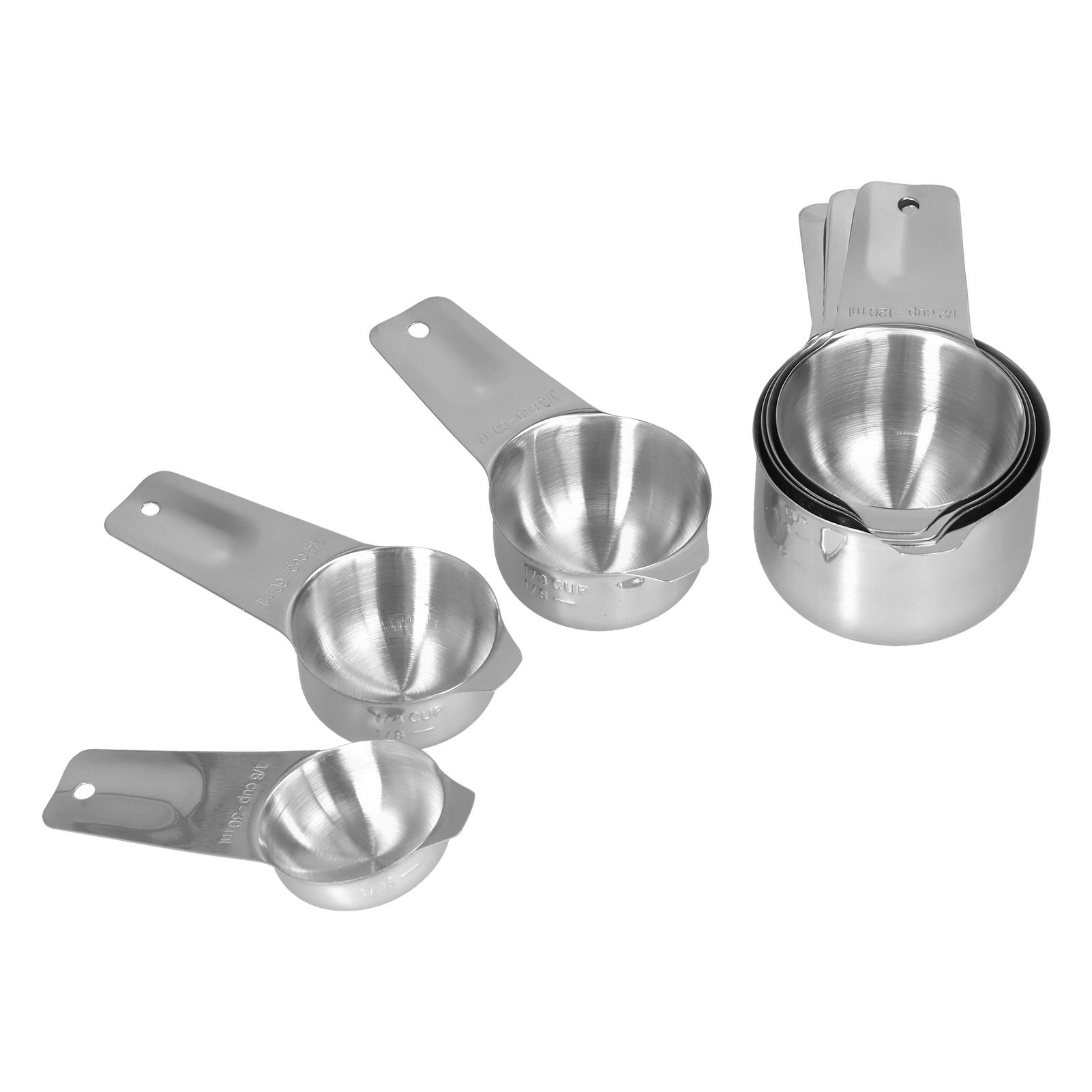 7Pcs/Set Stainless Steel Measuring Cup Measuring Spoon with Scale Baking Tool view 8