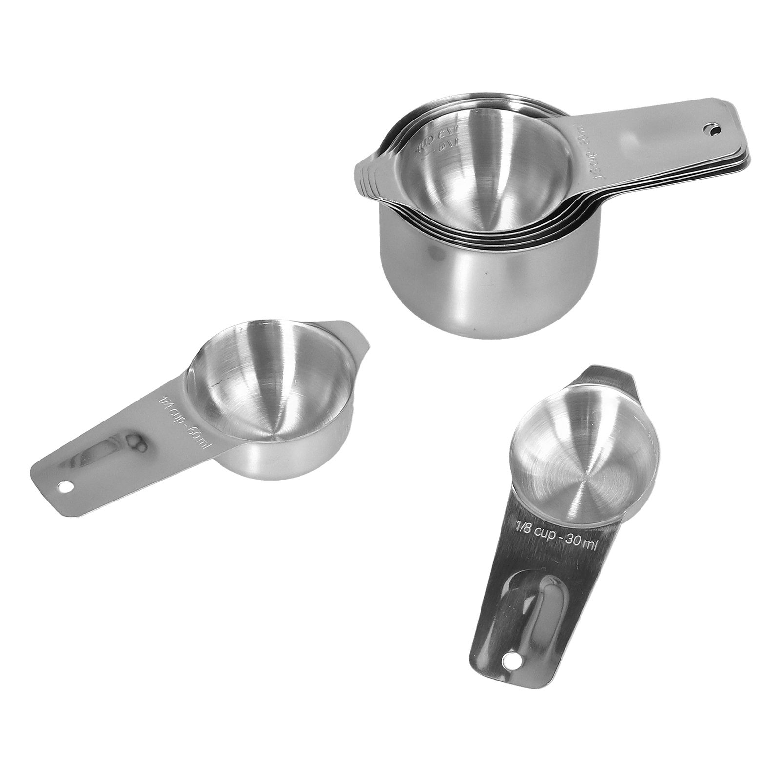 7Pcs/Set Stainless Steel Measuring Cup Measuring Spoon with Scale Baking Tool view 9