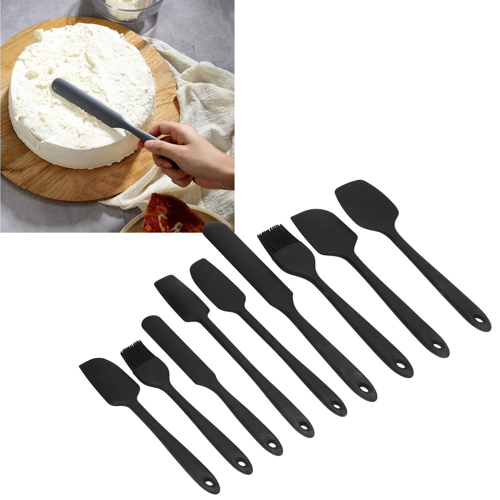 9Pcs Mini Spatula Set Flexible Hand Held Jam Cake Cream Cooking Brush for view 11