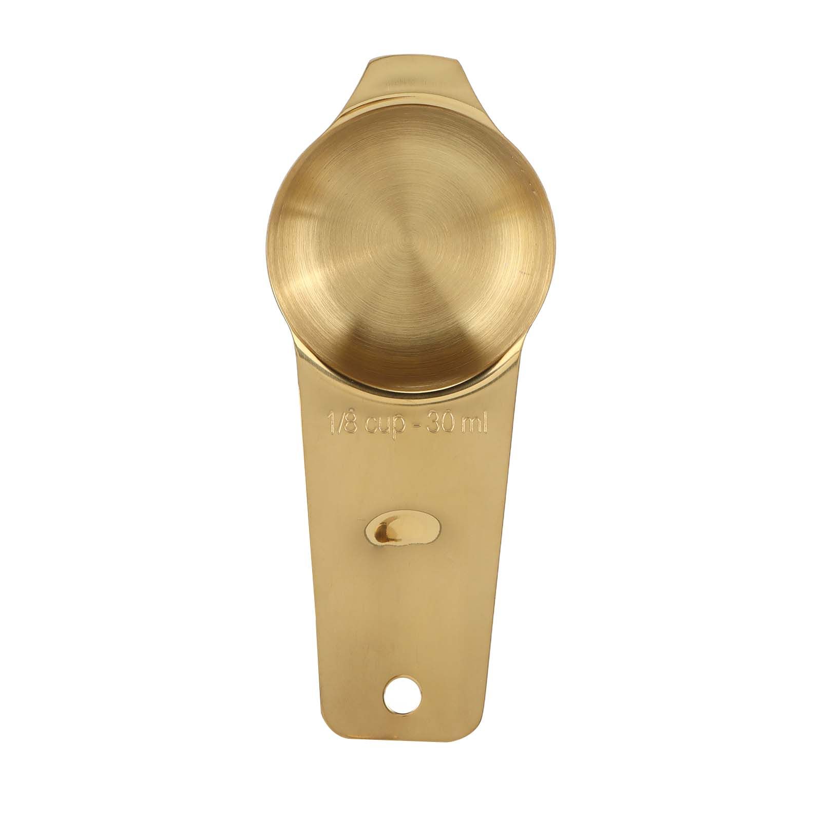 18PCS Measuring Cup Stainless Steel Gold Coffee Spoon Cup Set Baking Scale view 15