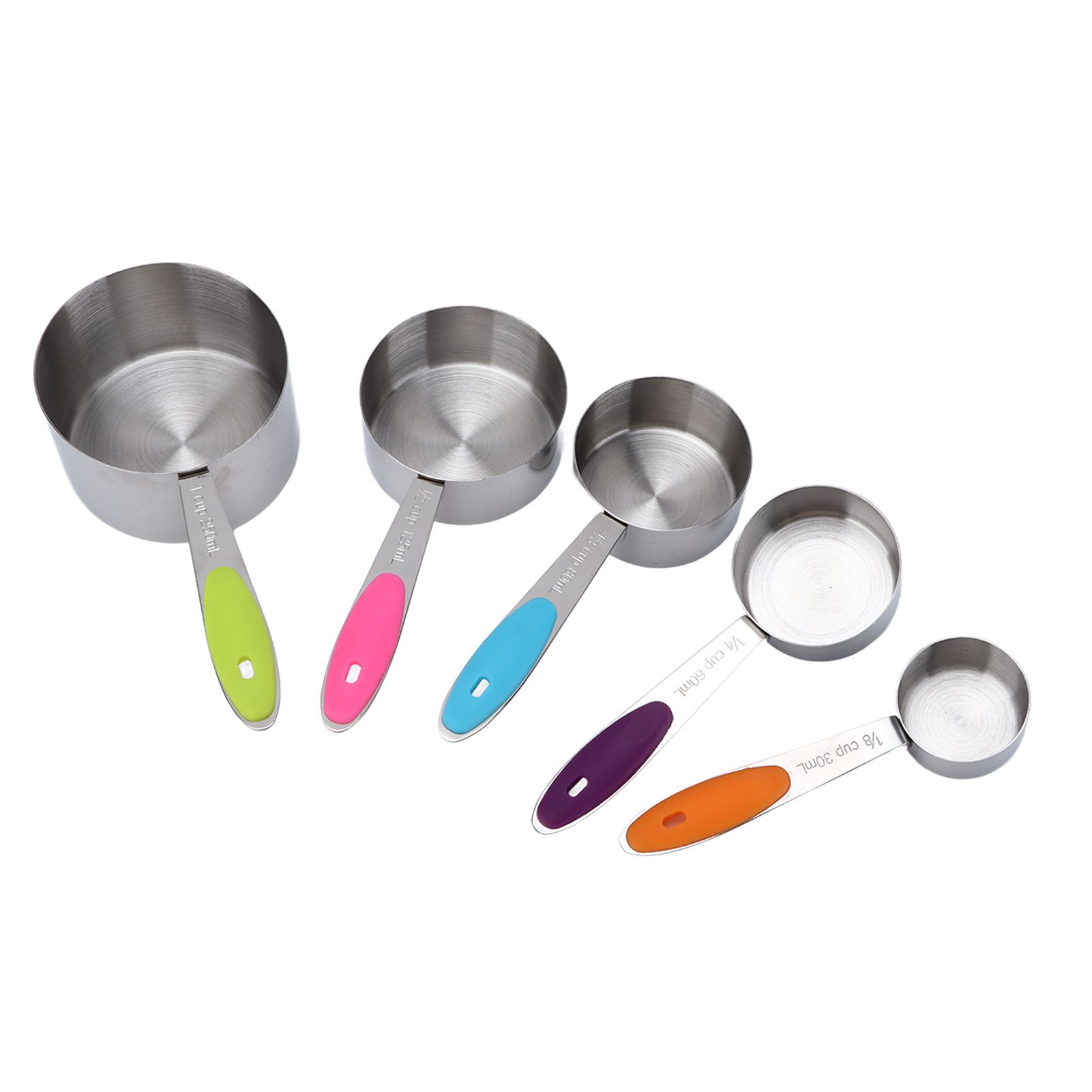 10Pcs/Set Stainless Steel Spoon Kitchen Baking Tools with Silicone Handle view 3
