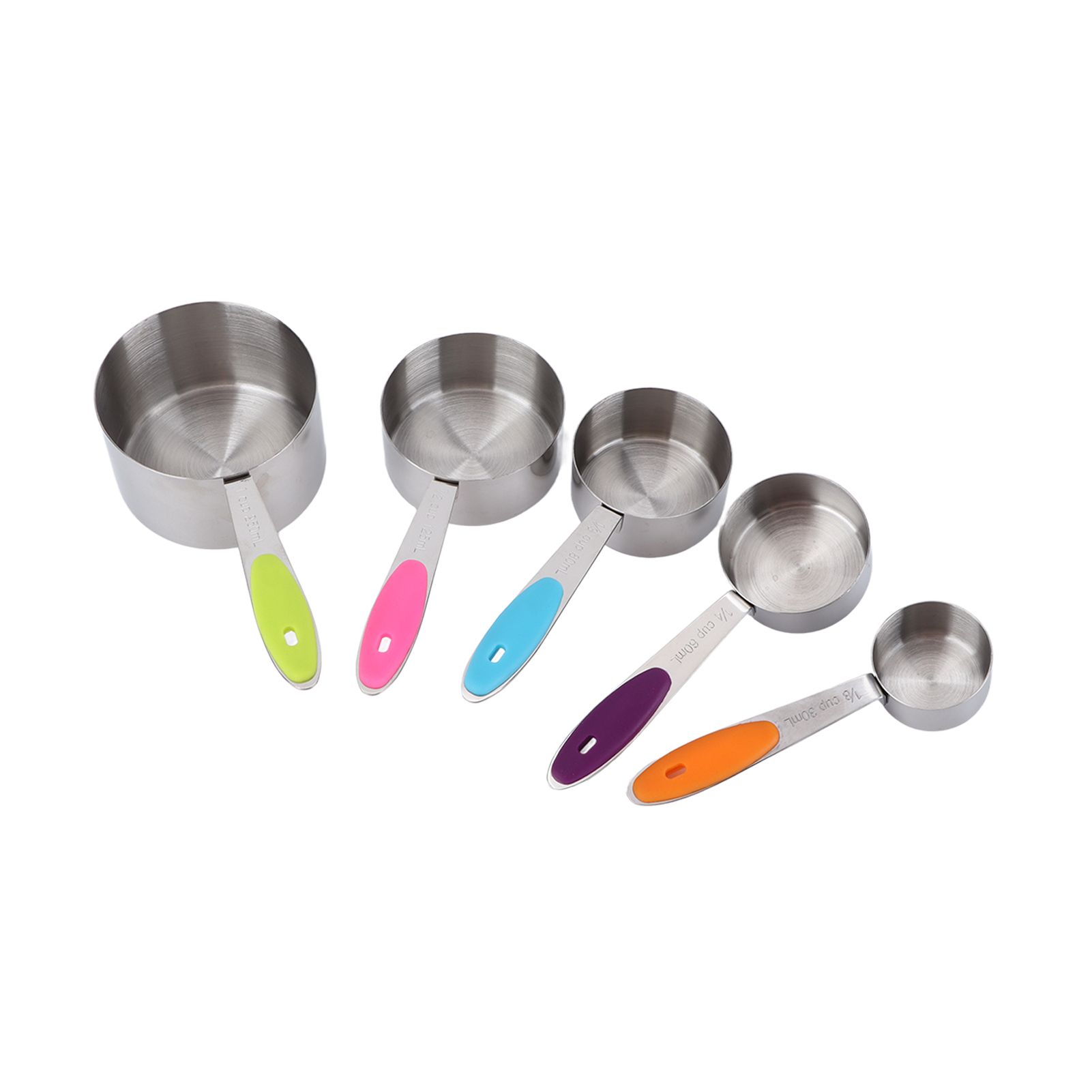 10Pcs/Set Stainless Steel Spoon Kitchen Baking Tools with Silicone Handle view 4