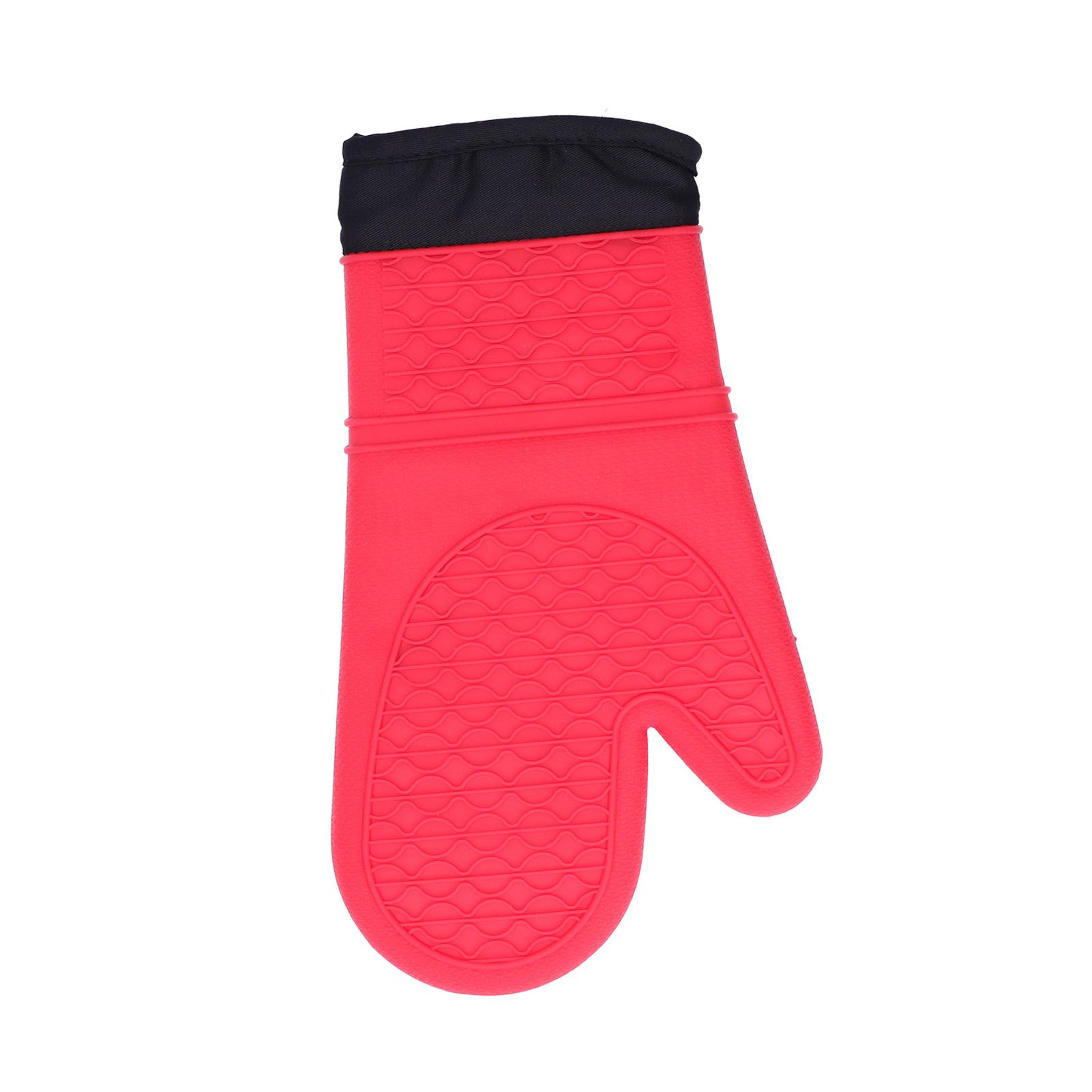 Silicone Oven Mitts with Cotton Heat Insulated Anti Scalding Baking Gloves for view 2