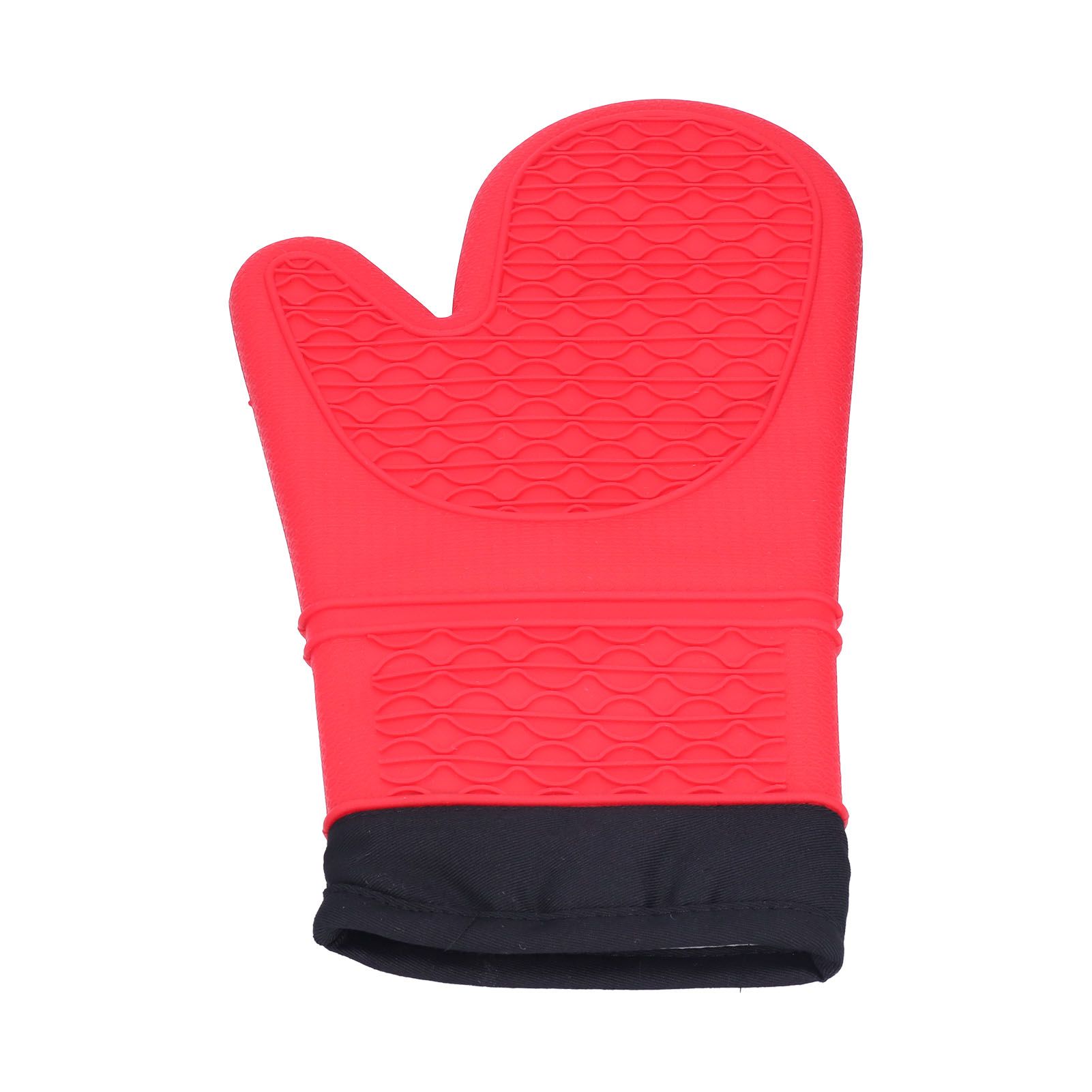 Silicone Oven Mitts with Cotton Heat Insulated Anti Scalding Baking Gloves for view 4