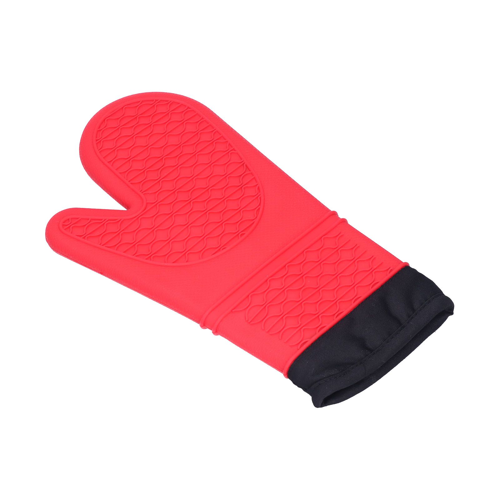 Silicone Oven Mitts with Cotton Heat Insulated Anti Scalding Baking Gloves for view 5