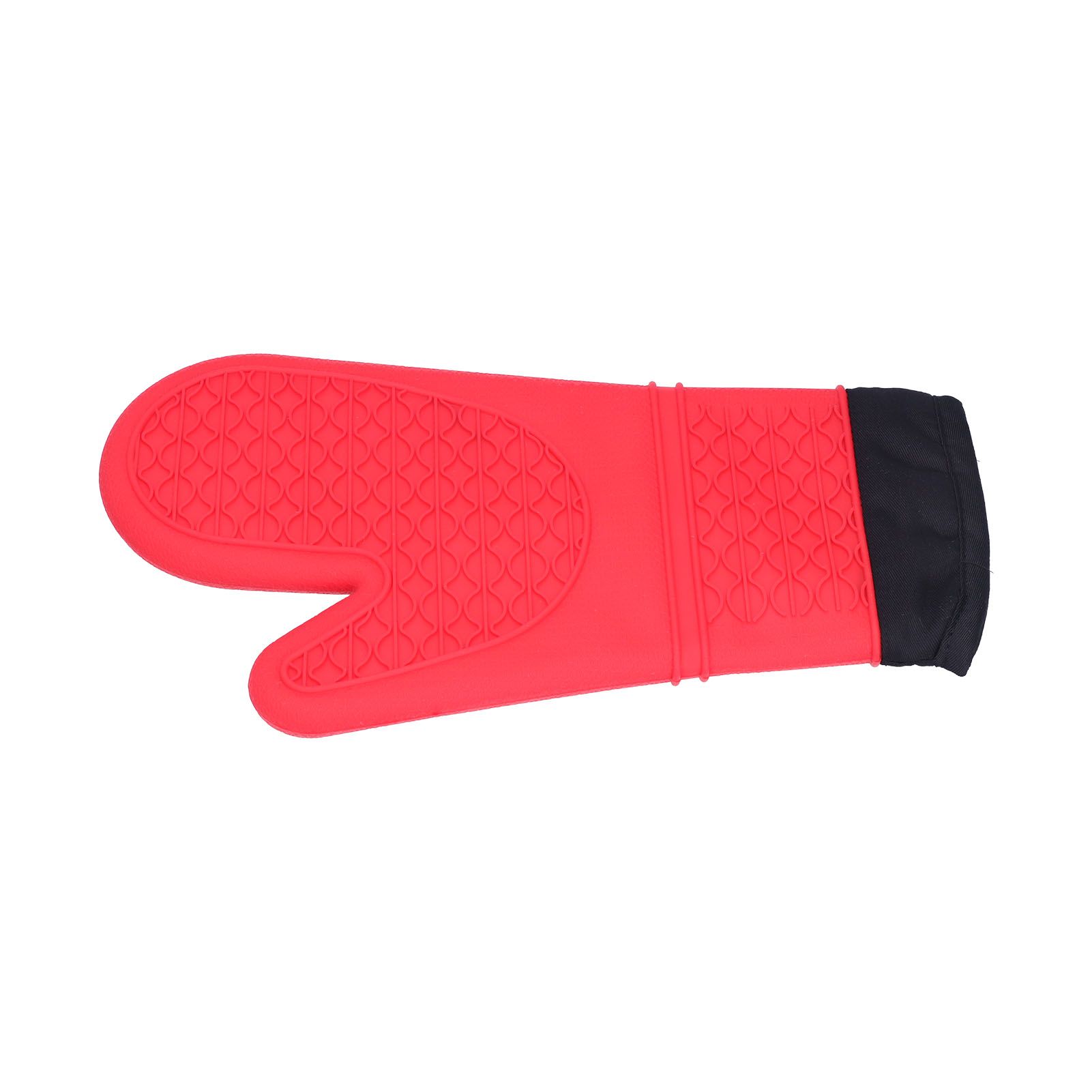 Silicone Oven Mitts with Cotton Heat Insulated Anti Scalding Baking Gloves for view 6
