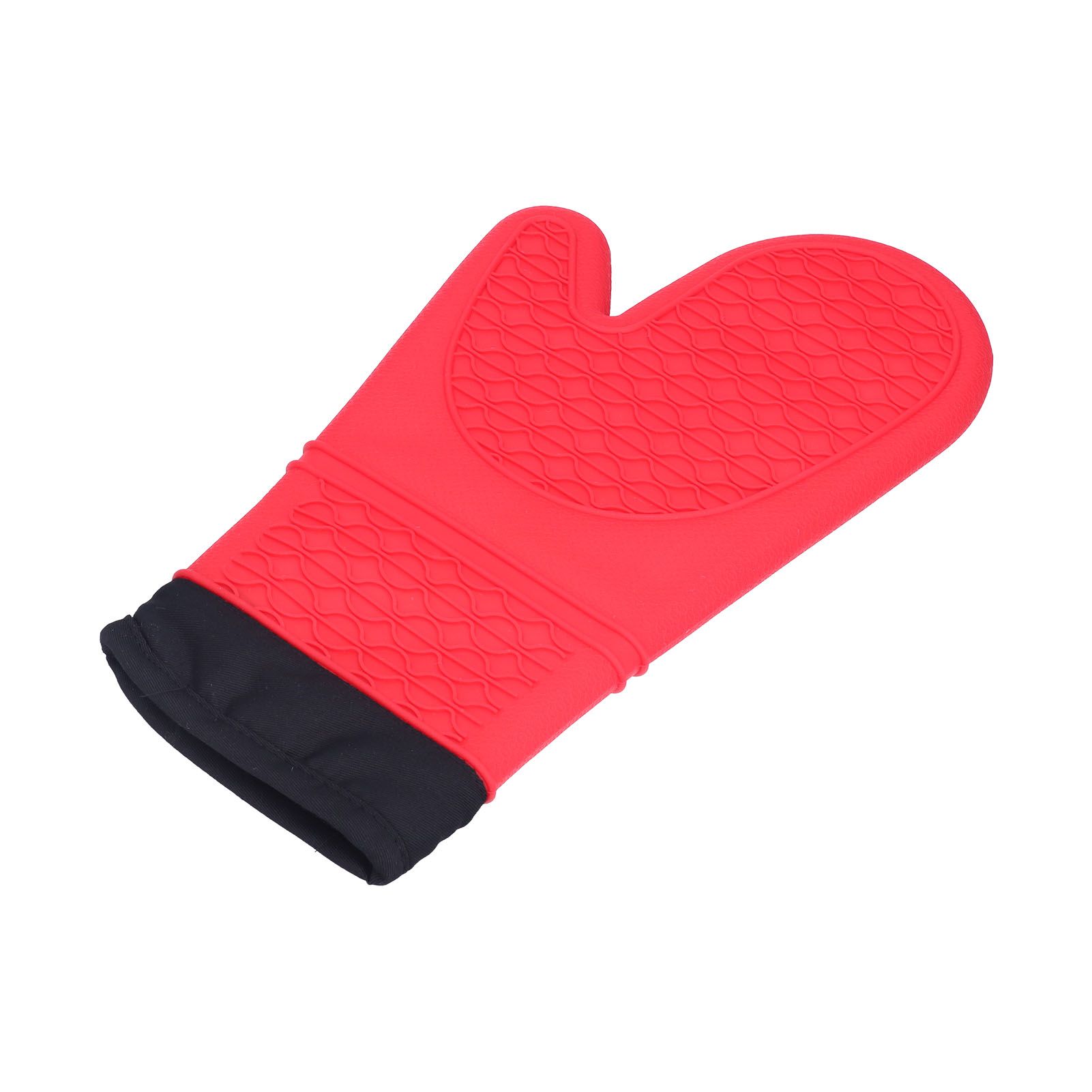 Silicone Oven Mitts with Cotton Heat Insulated Anti Scalding Baking Gloves for view 8