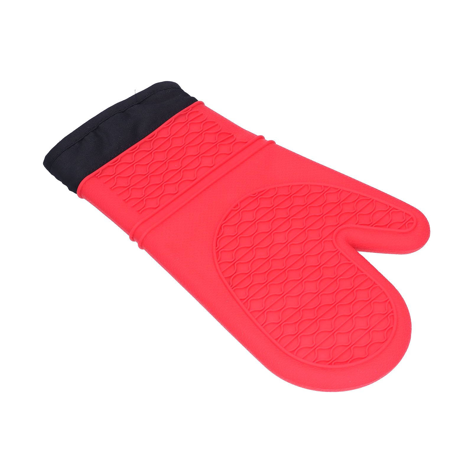 Silicone Oven Mitts with Cotton Heat Insulated Anti Scalding Baking Gloves for view 10