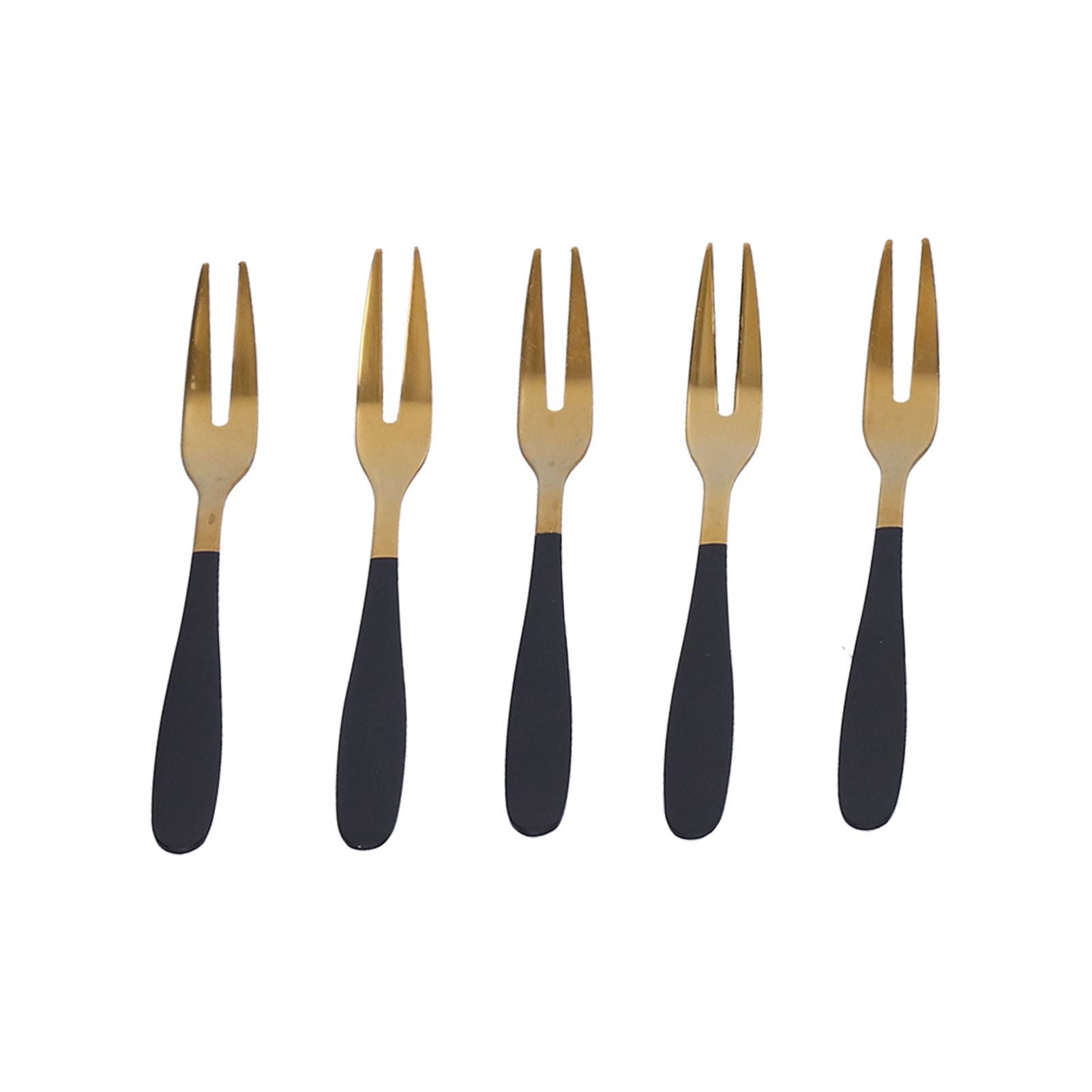 5PCS Fruit Fork Stainless Steel Dessert Fork Mini Food Cutlery Fork for Party view 2