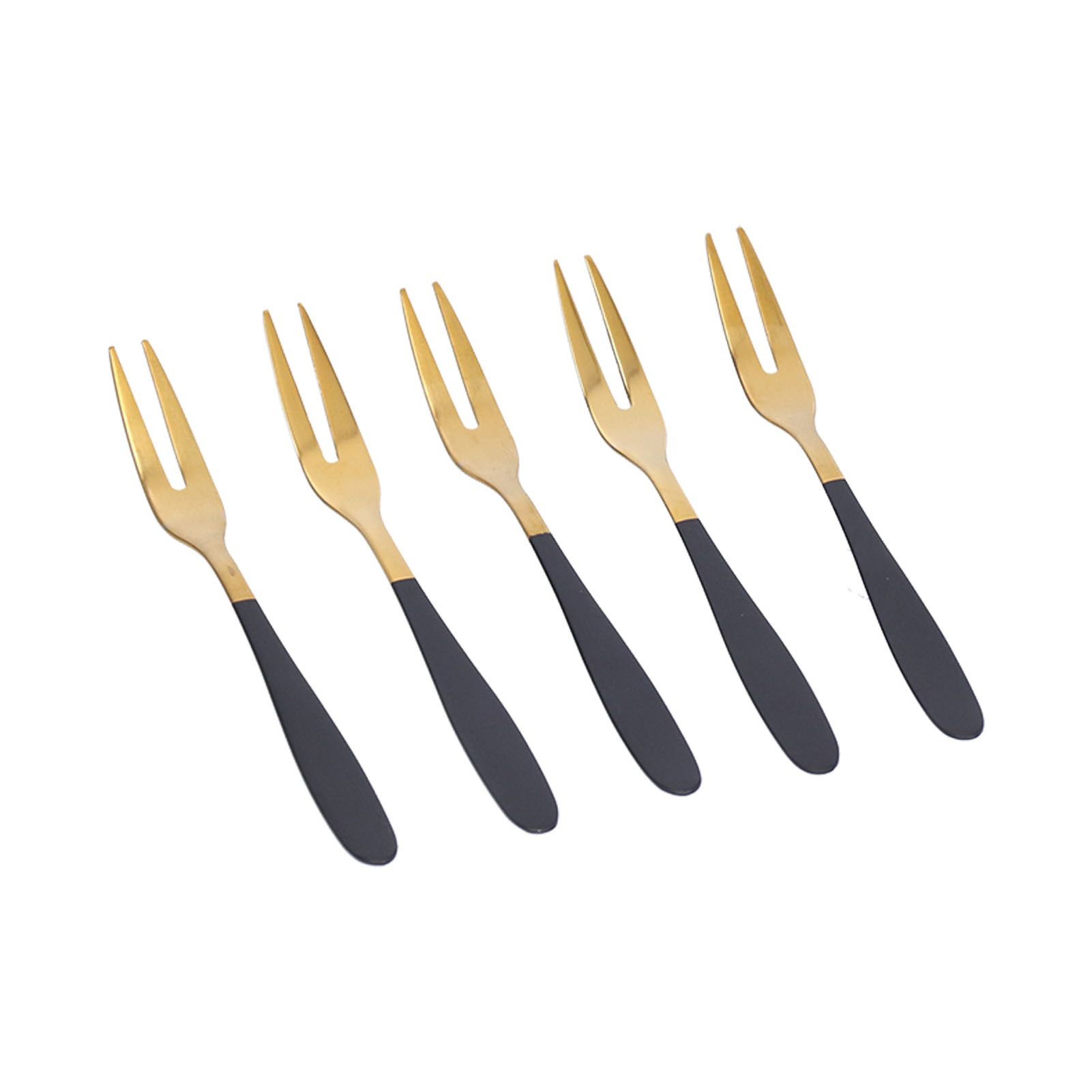 5PCS Fruit Fork Stainless Steel Dessert Fork Mini Food Cutlery Fork for Party view 3
