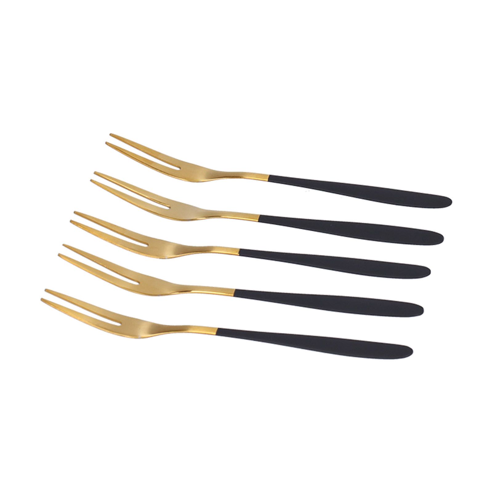 5PCS Fruit Fork Stainless Steel Dessert Fork Mini Food Cutlery Fork for Party view 4