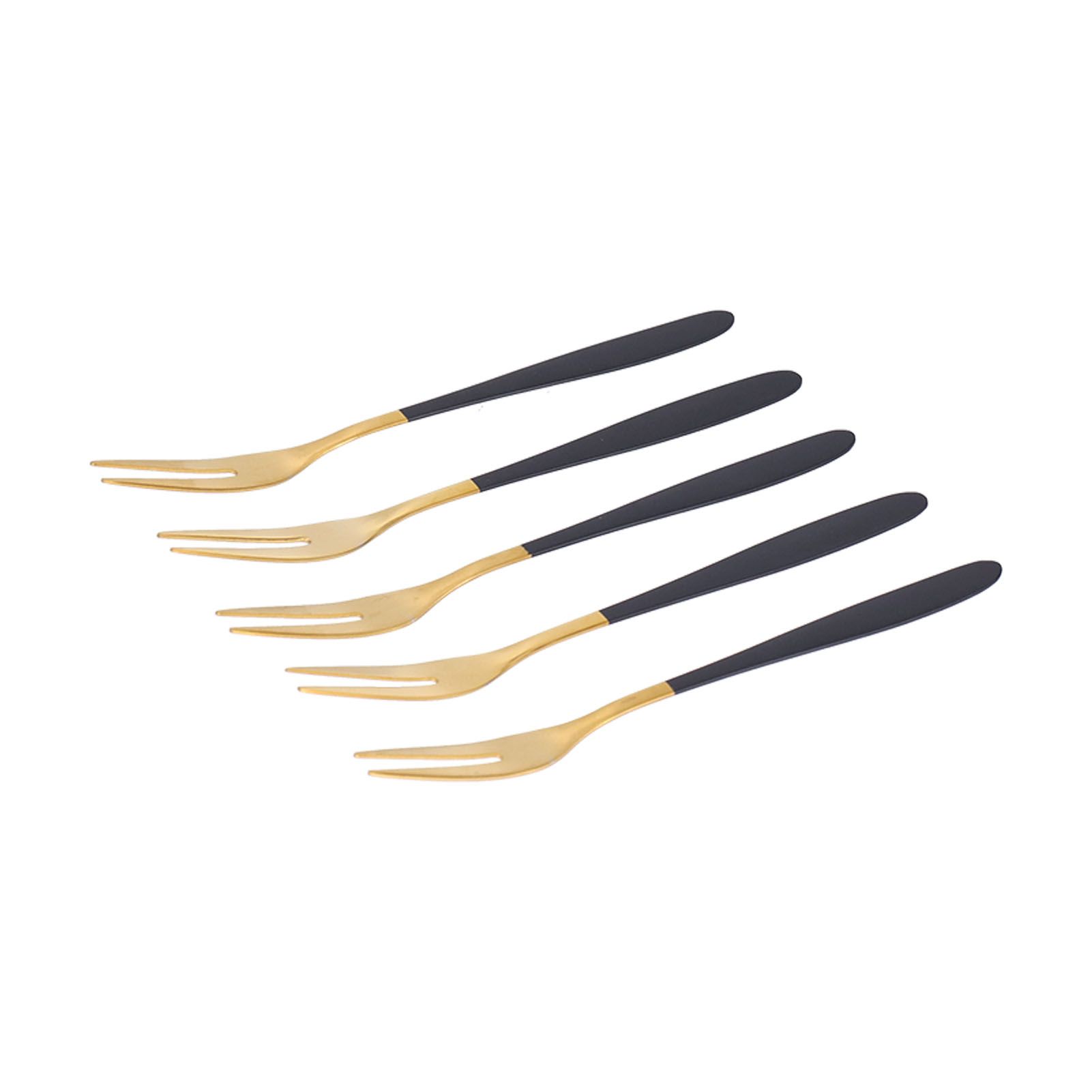 5PCS Fruit Fork Stainless Steel Dessert Fork Mini Food Cutlery Fork for Party view 5