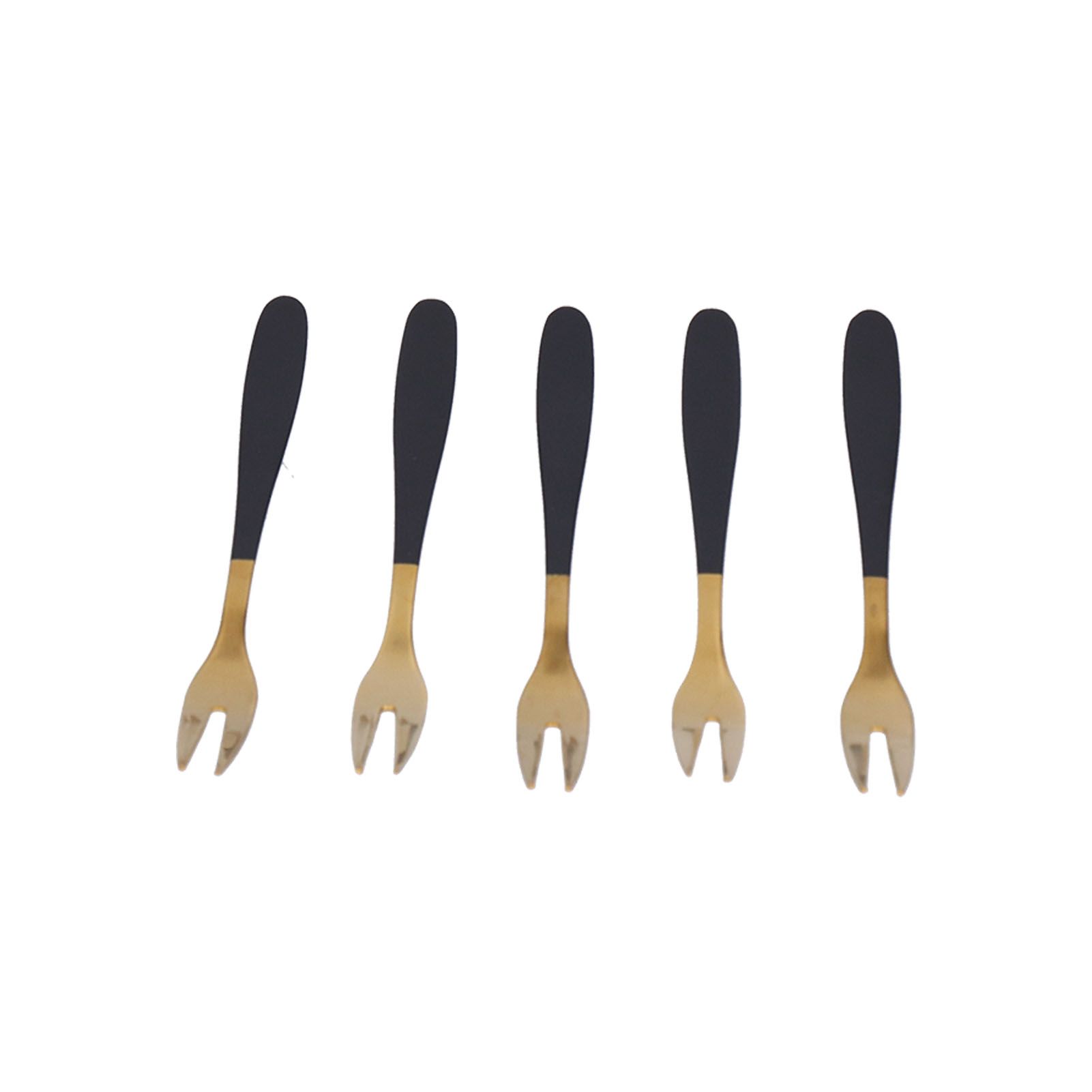 5PCS Fruit Fork Stainless Steel Dessert Fork Mini Food Cutlery Fork for Party view 6