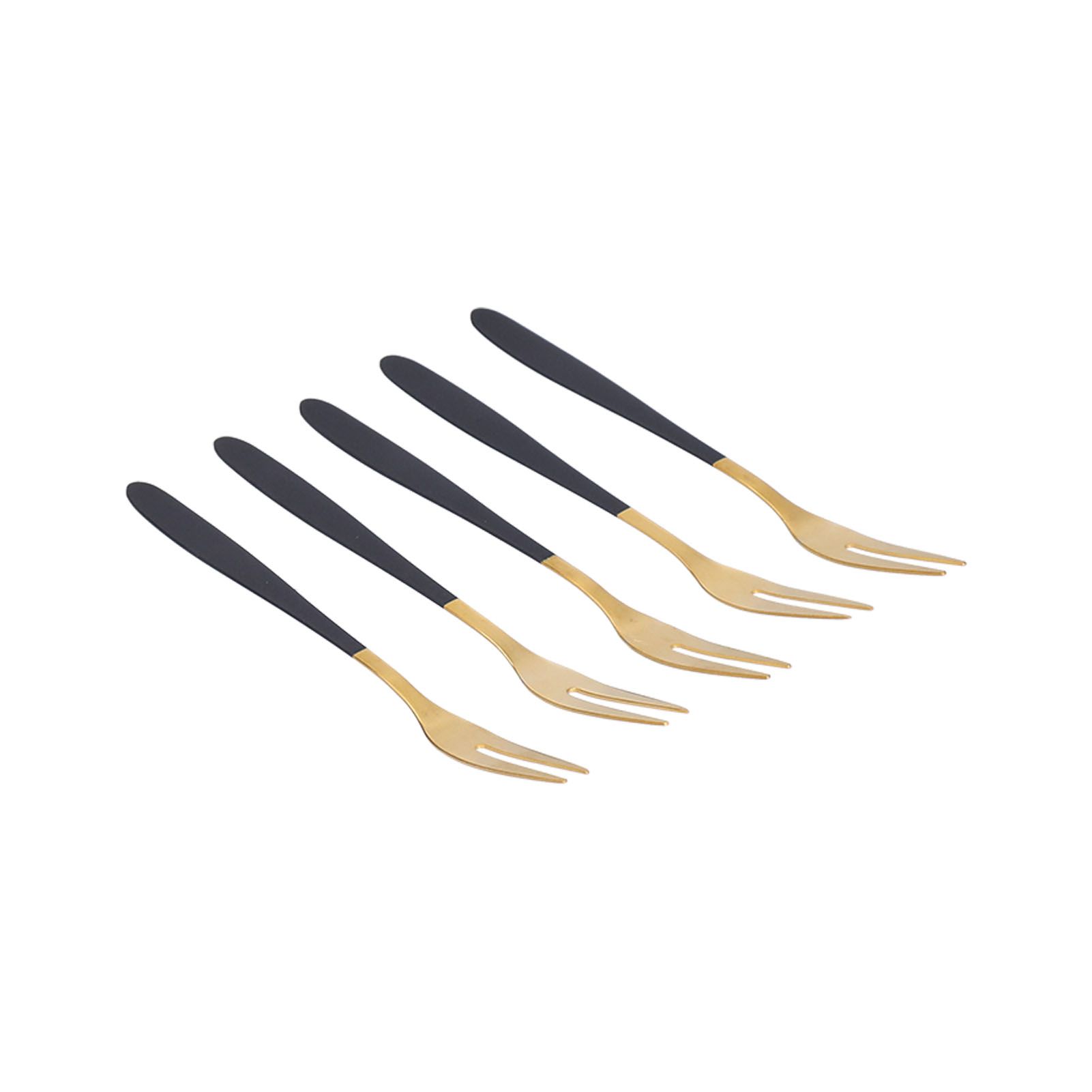 5PCS Fruit Fork Stainless Steel Dessert Fork Mini Food Cutlery Fork for Party view 7