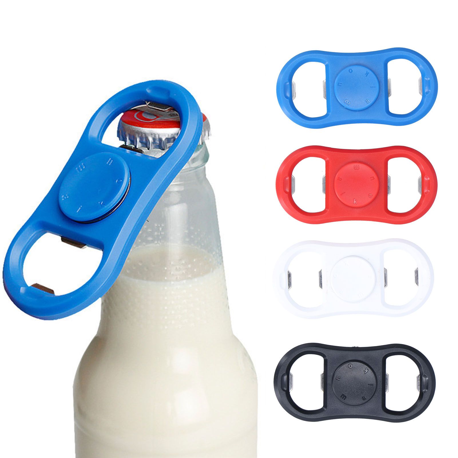 4Pcs Portable Manual Double Head Beer Bottle Opener Hand Decompression Toy view 11