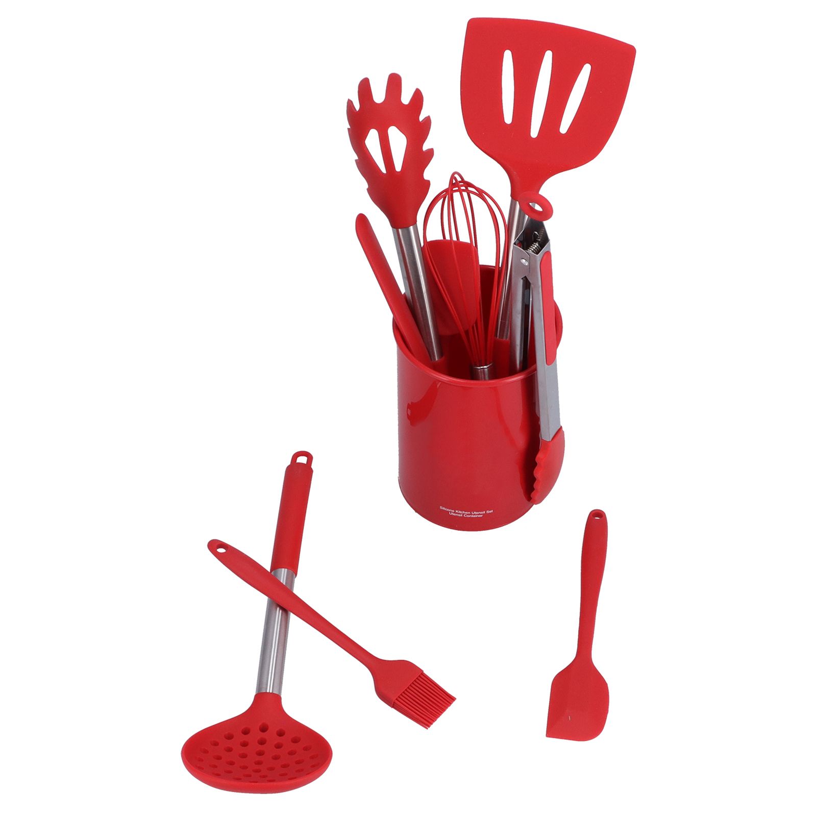 15PCS/Set Silicone Cooking Utensil Set with Stainless Steel Handle Kitchen view 4