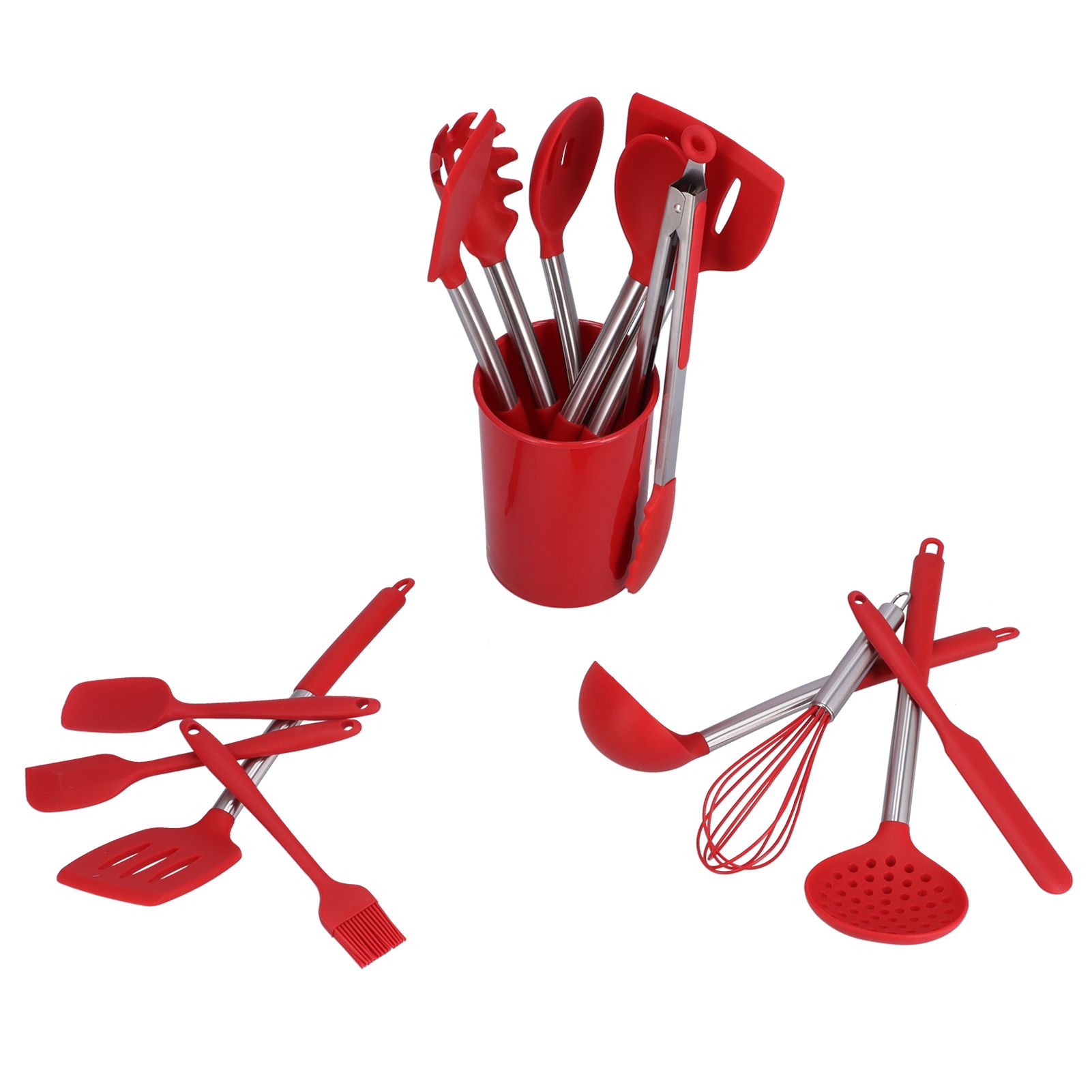 15PCS/Set Silicone Cooking Utensil Set with Stainless Steel Handle Kitchen view 8