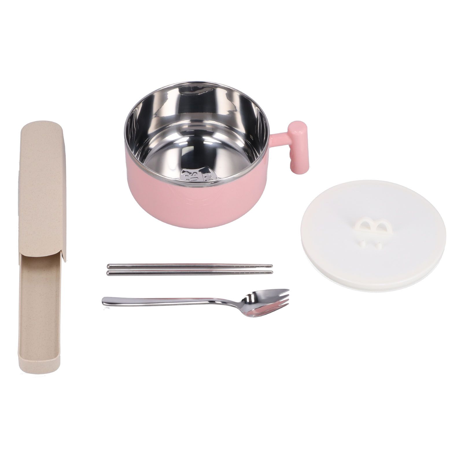 Stainless Steel Noodle Bowl Set Food Storage Container Portable Soup Snack