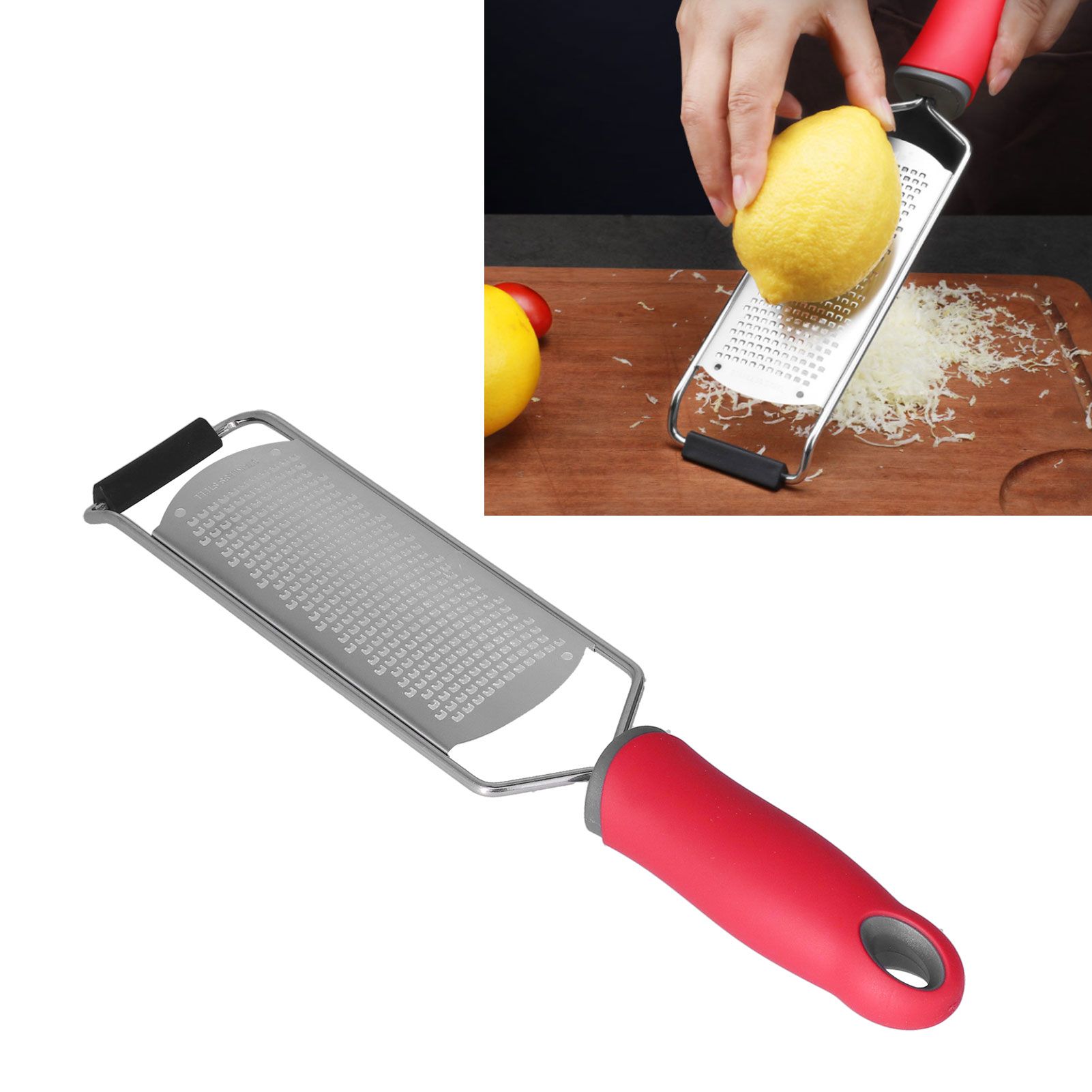 Stainless Steel Cheese Grater Multifucntional Lemon Chocolate Zester with Non view 11